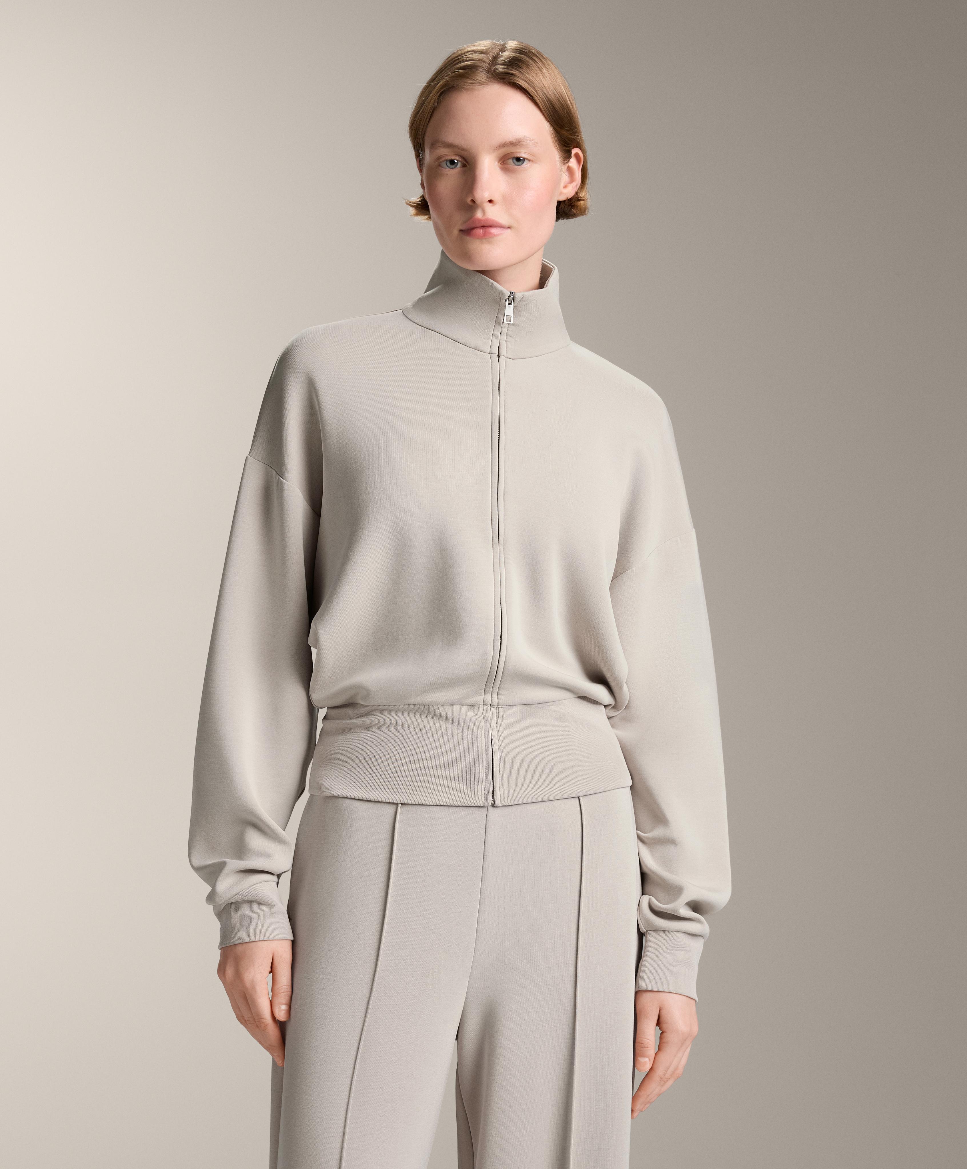 Jacke mit Stehkragen und Modal mit weichem Griff Jacke mit Stehkragen und Modal mit weichem Griff