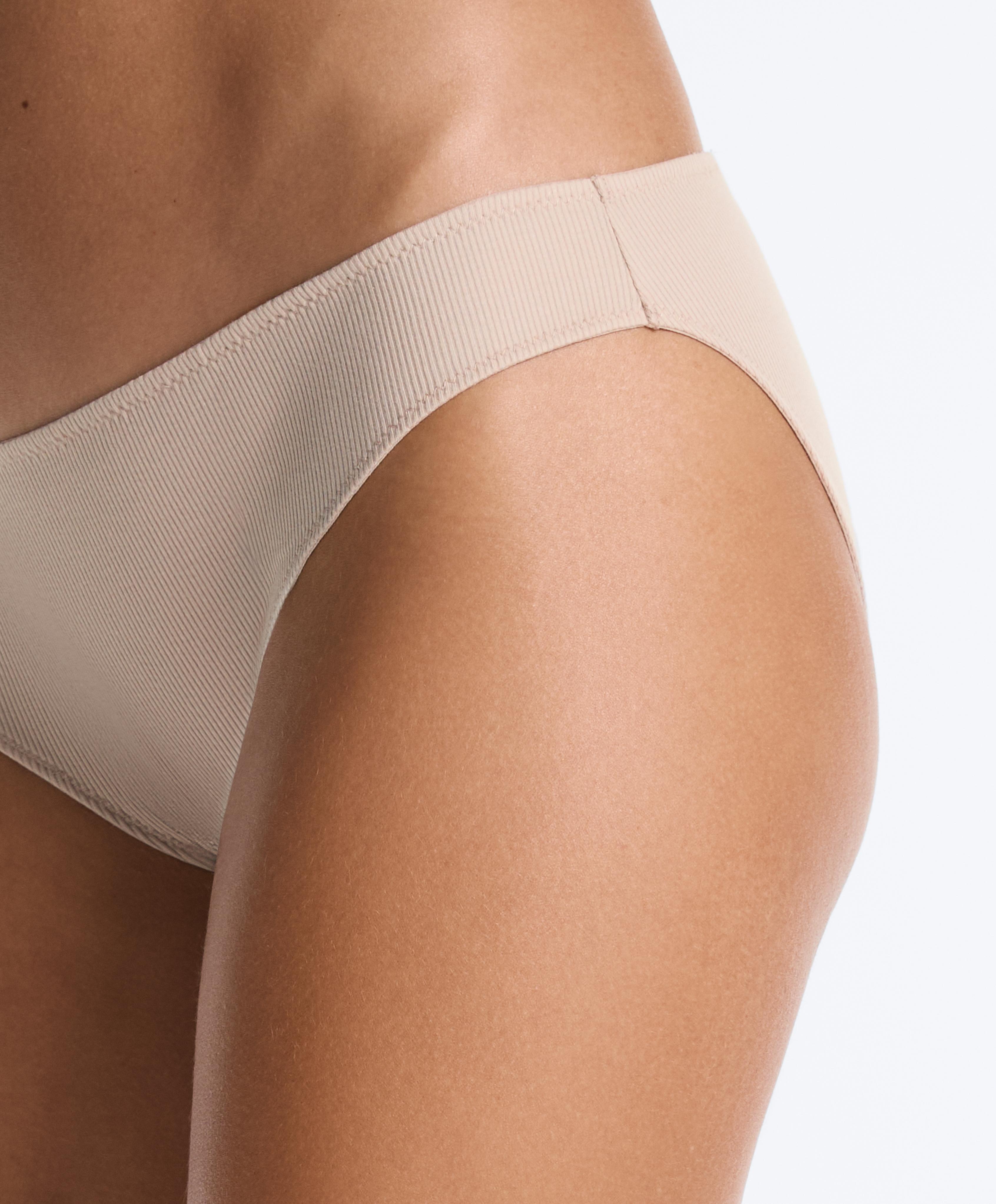 5 cotton blend rib classic briefs — CHOCOLATE