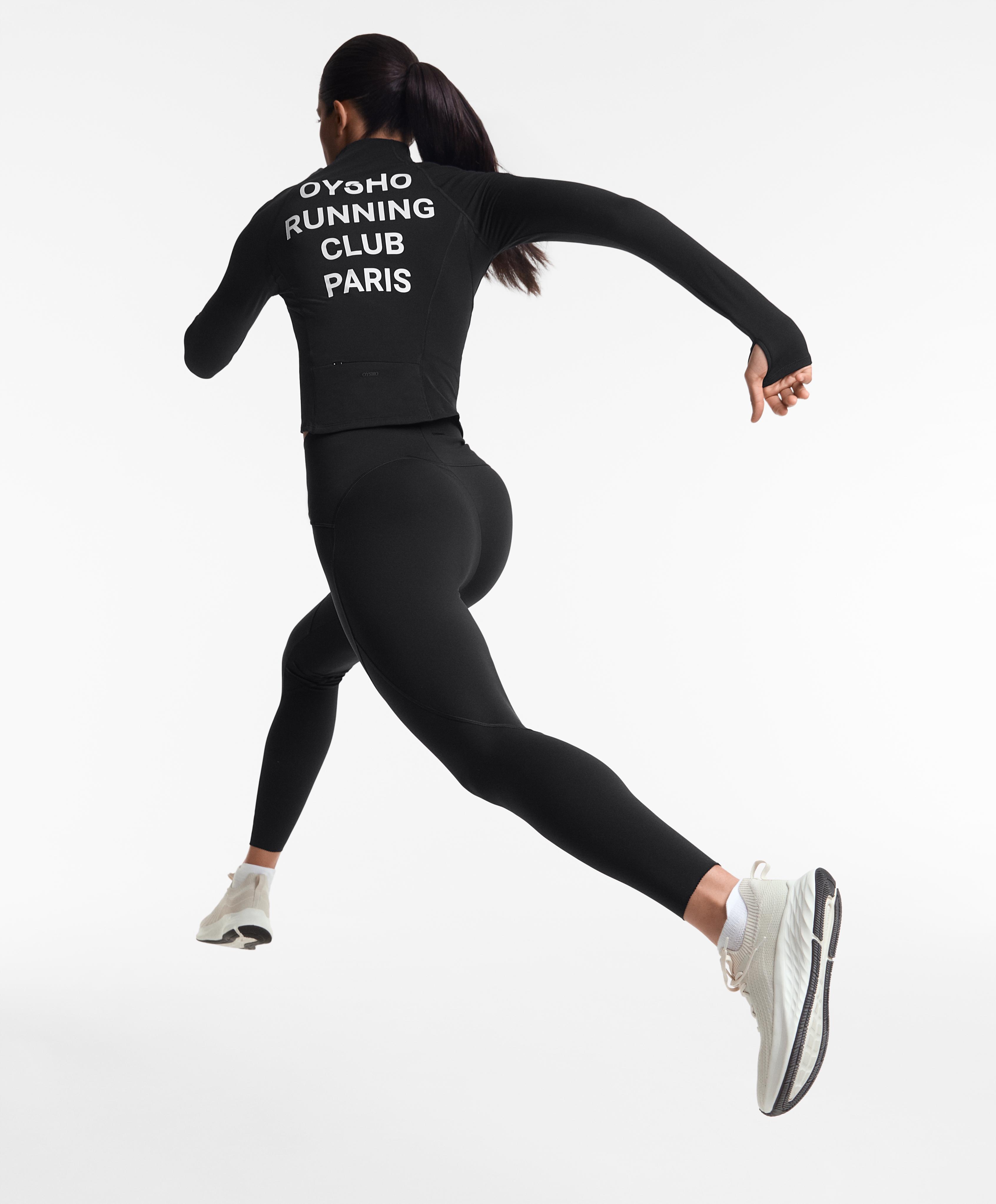 Oysho Running Club Paris light warm technical jacket with seams Oysho Running Club Paris light warm technical jacket with seams