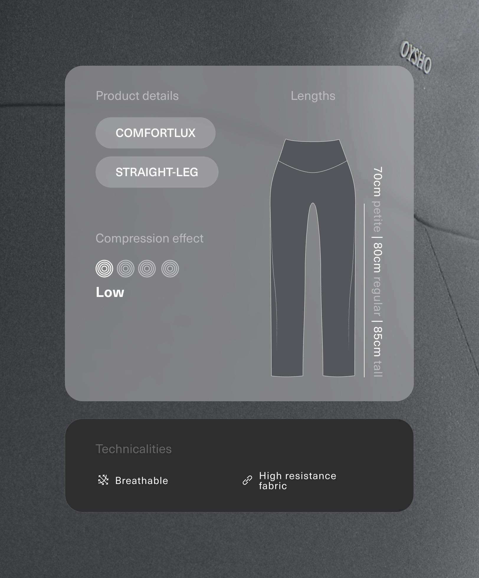 מכנסיים ישרים בגזרה גבוהה של Comfortlux