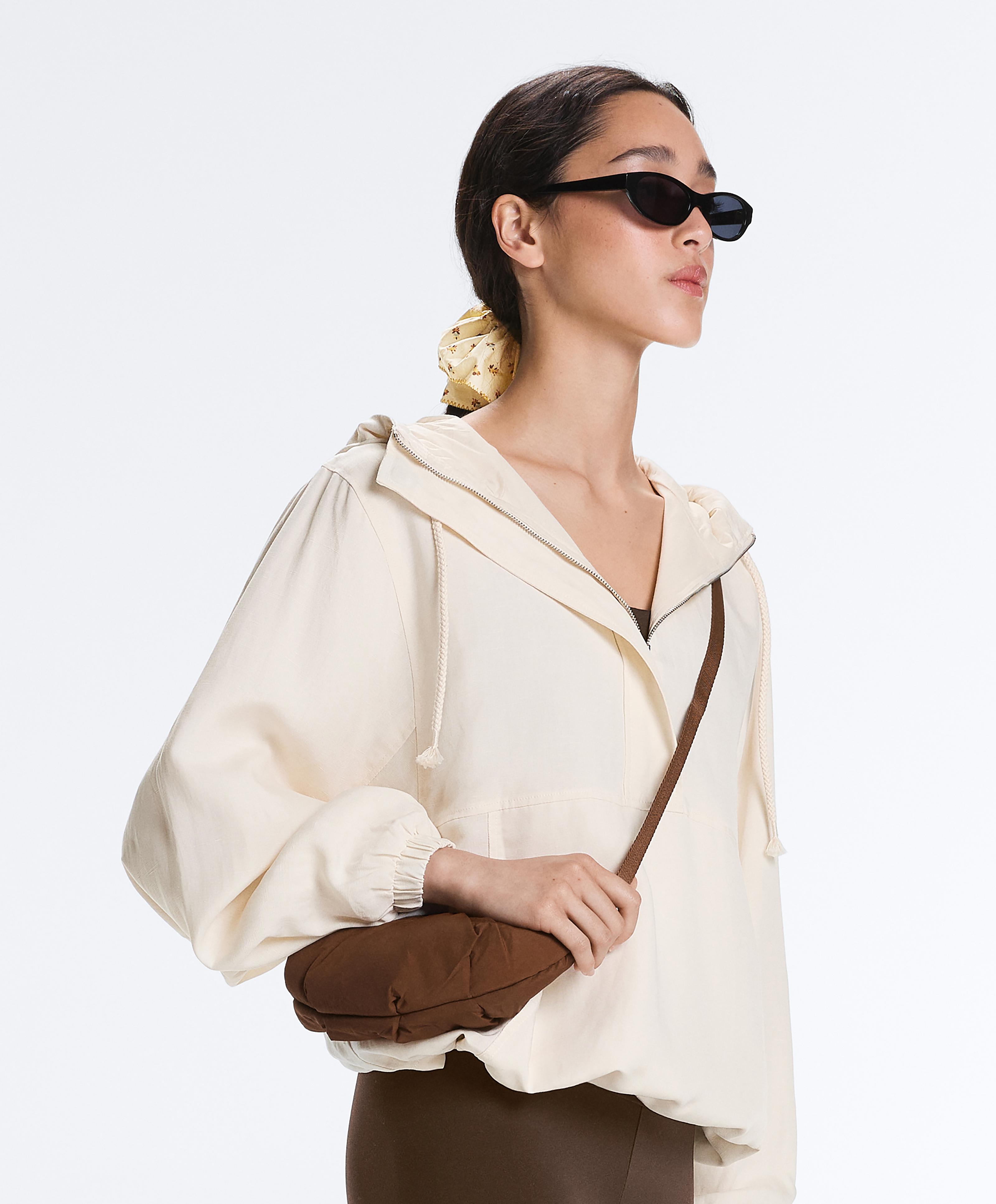 Mini quilted crossbody bag — COFFEE