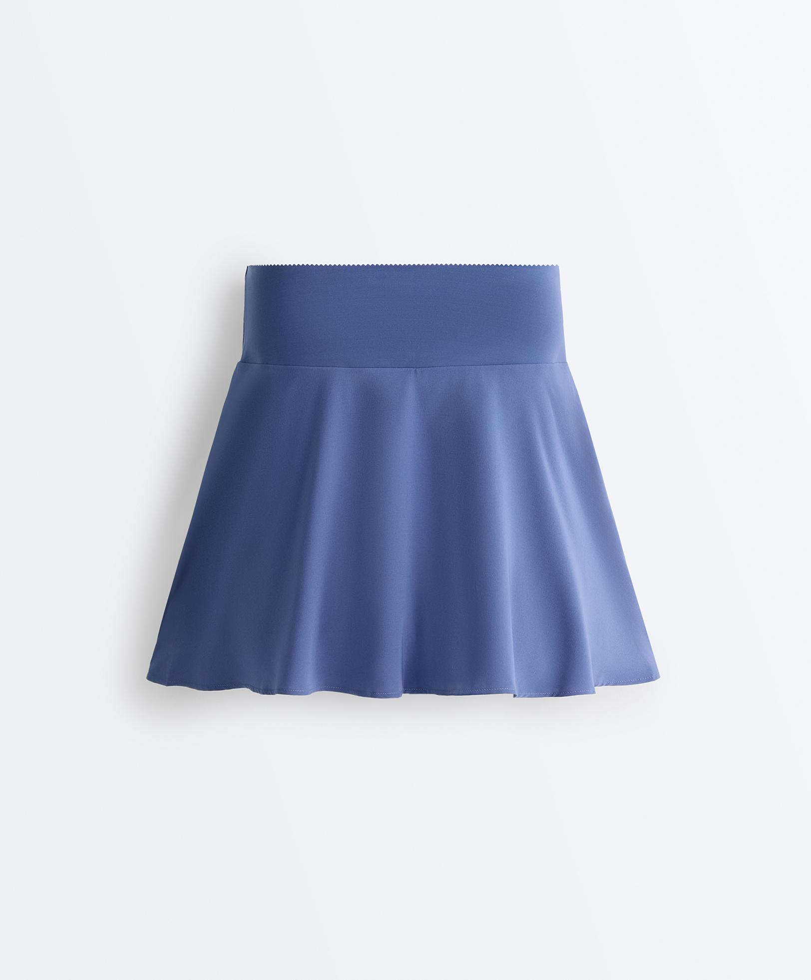 High rise Compressive skirt — MID-WASHED BLUE