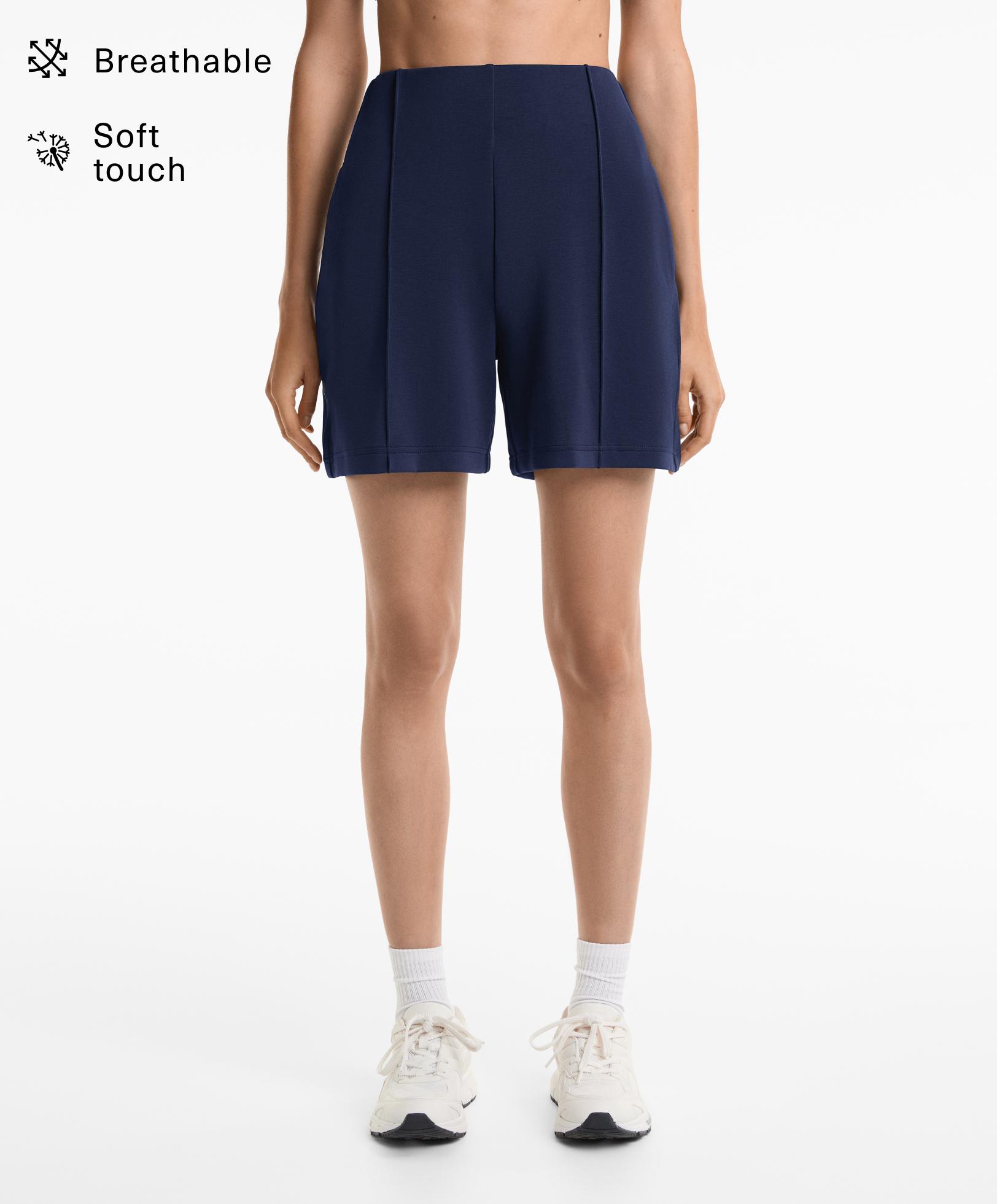 Super high-rise Bermuda shorts with soft-touch modal - Sale