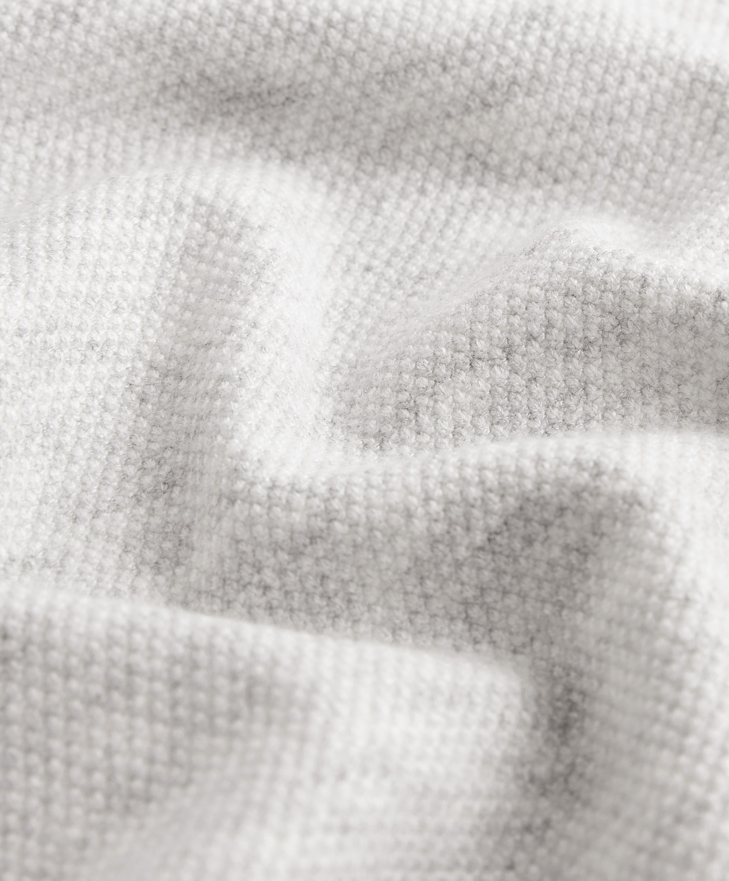Knit hooded jacket — PALE GREY MELANGE