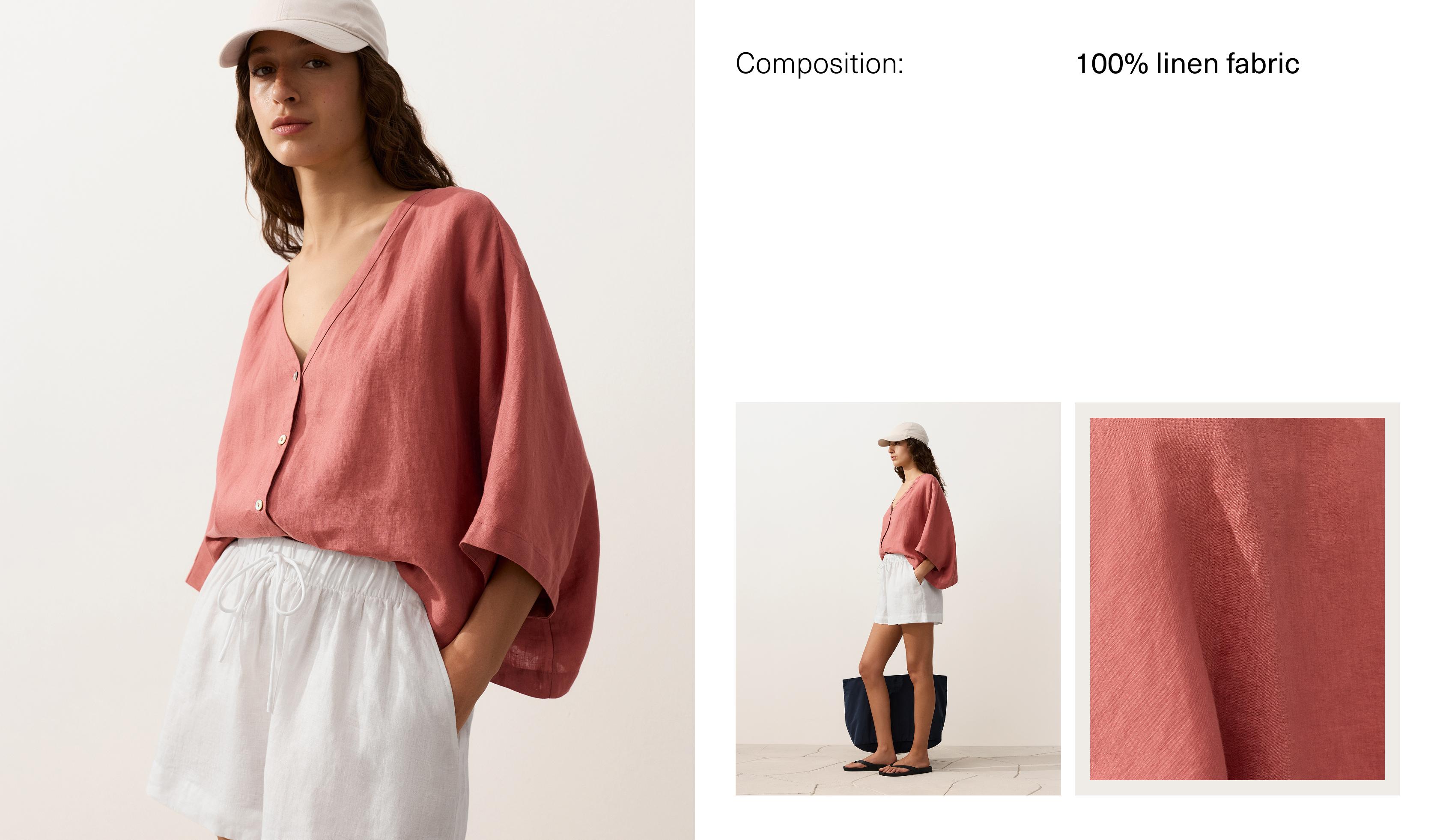 100% linen short-sleeve shirt 100% linen short-sleeve shirt