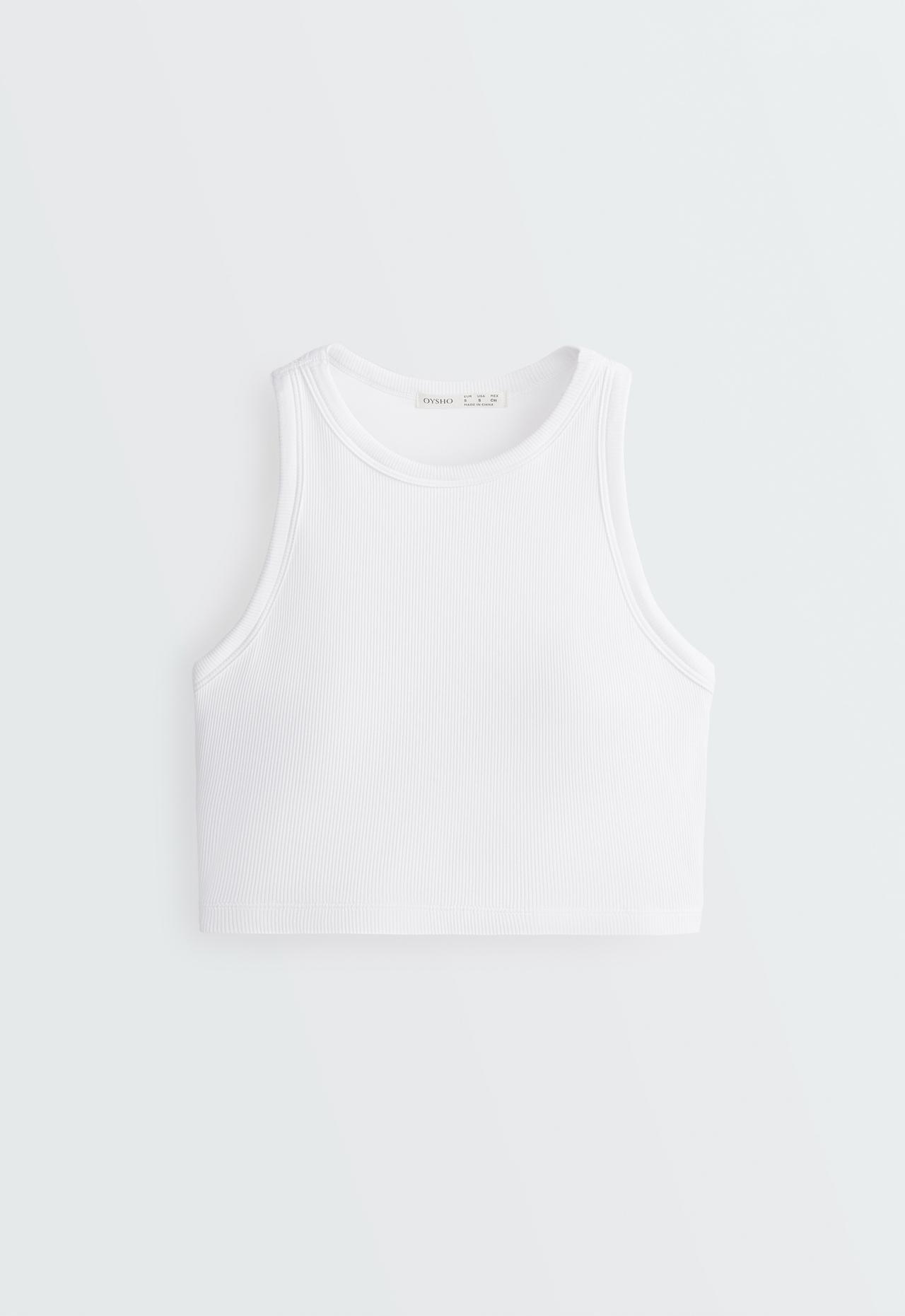 Modal blend cup tank top — WHITE 