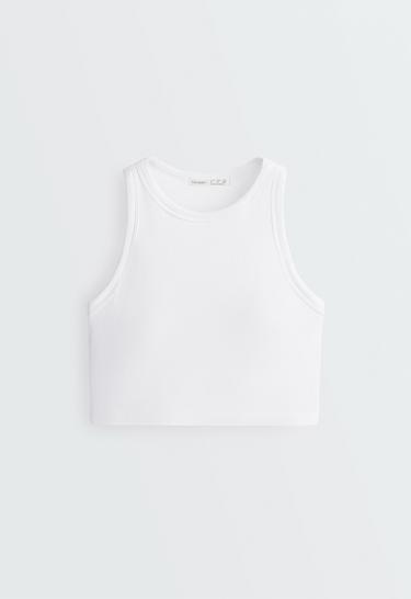 Modal blend cup tank top — WHITE  9