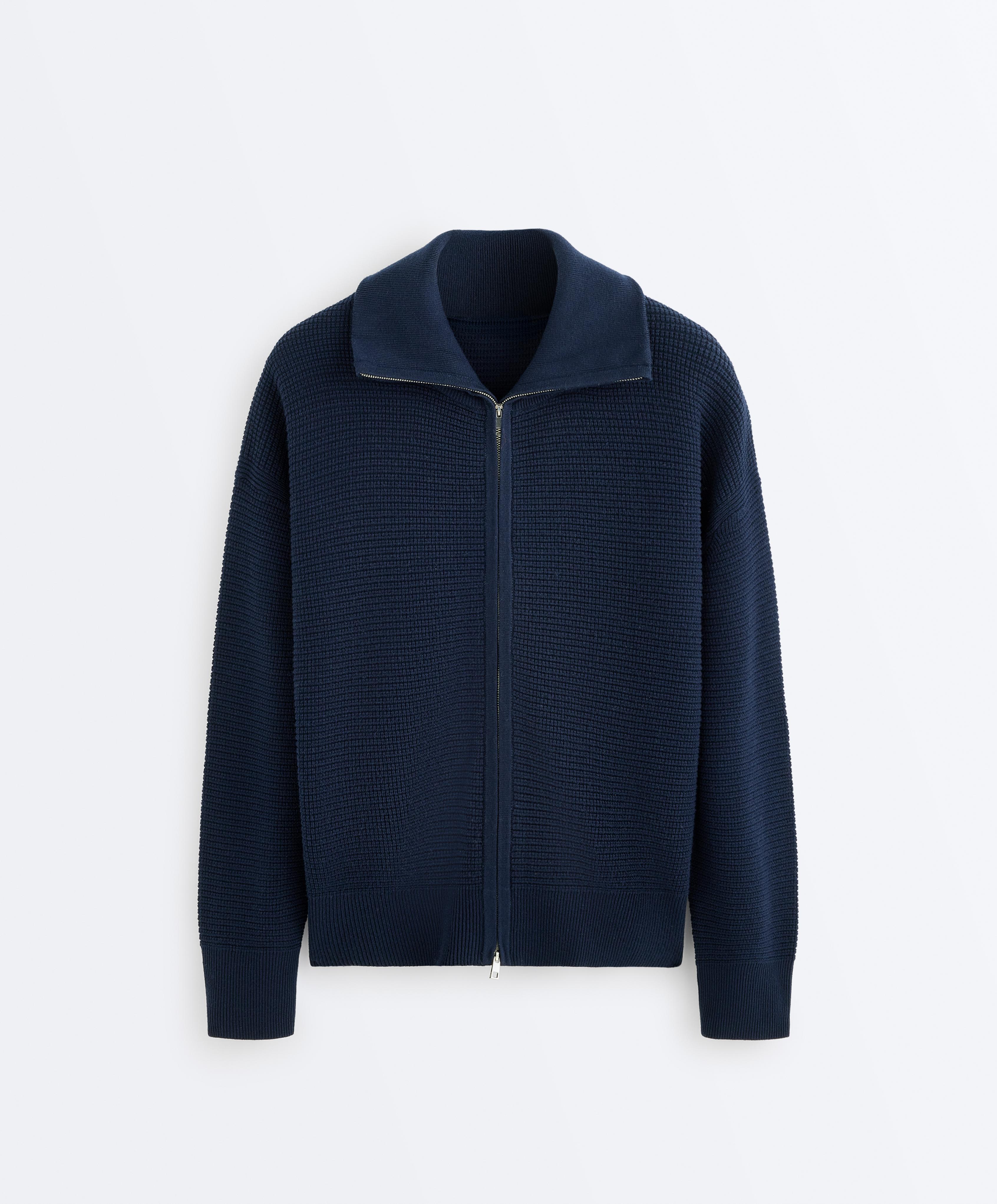 High neck knit jacket High neck knit jacket