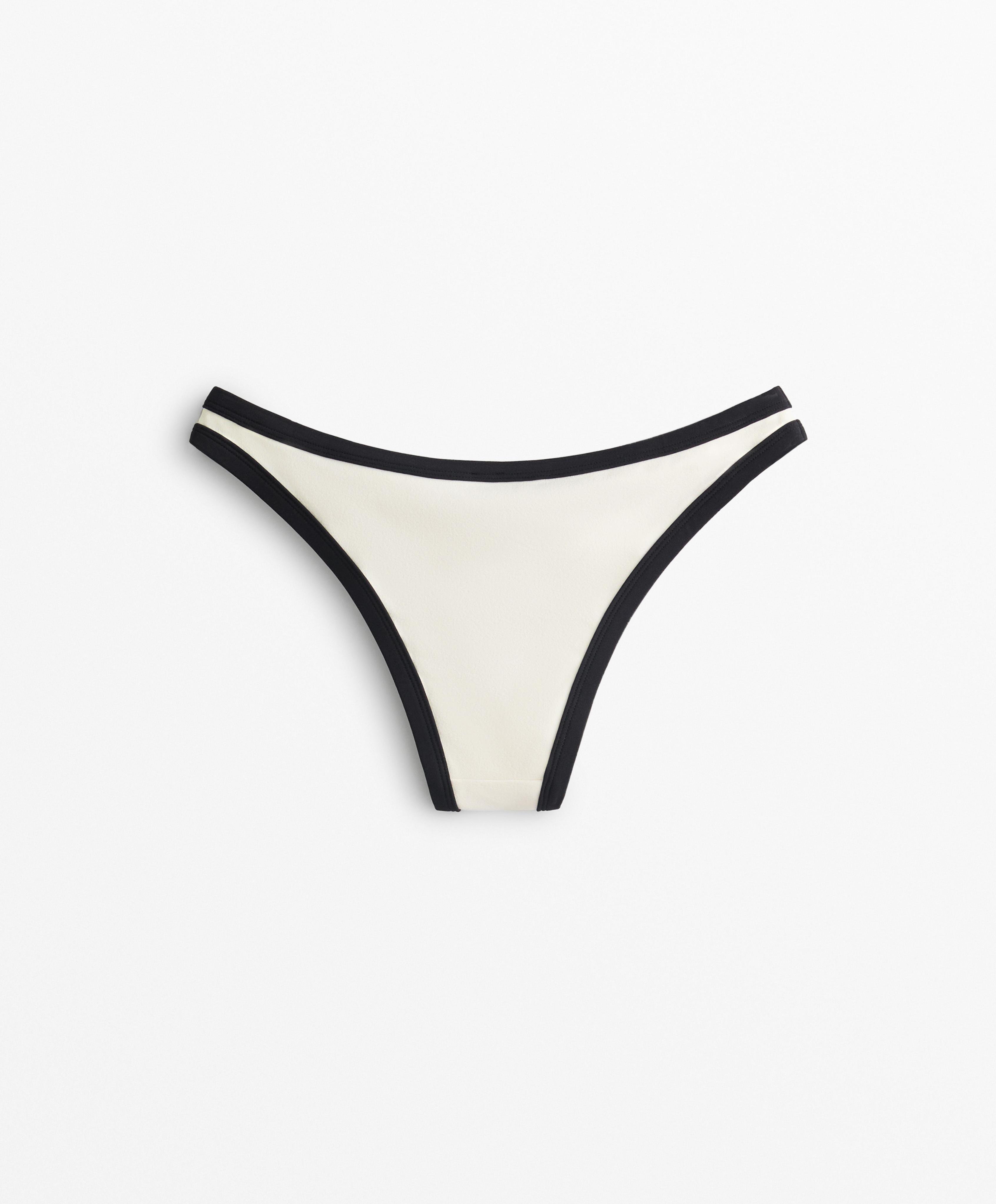 Contrast trim medium-coverage bikini briefs