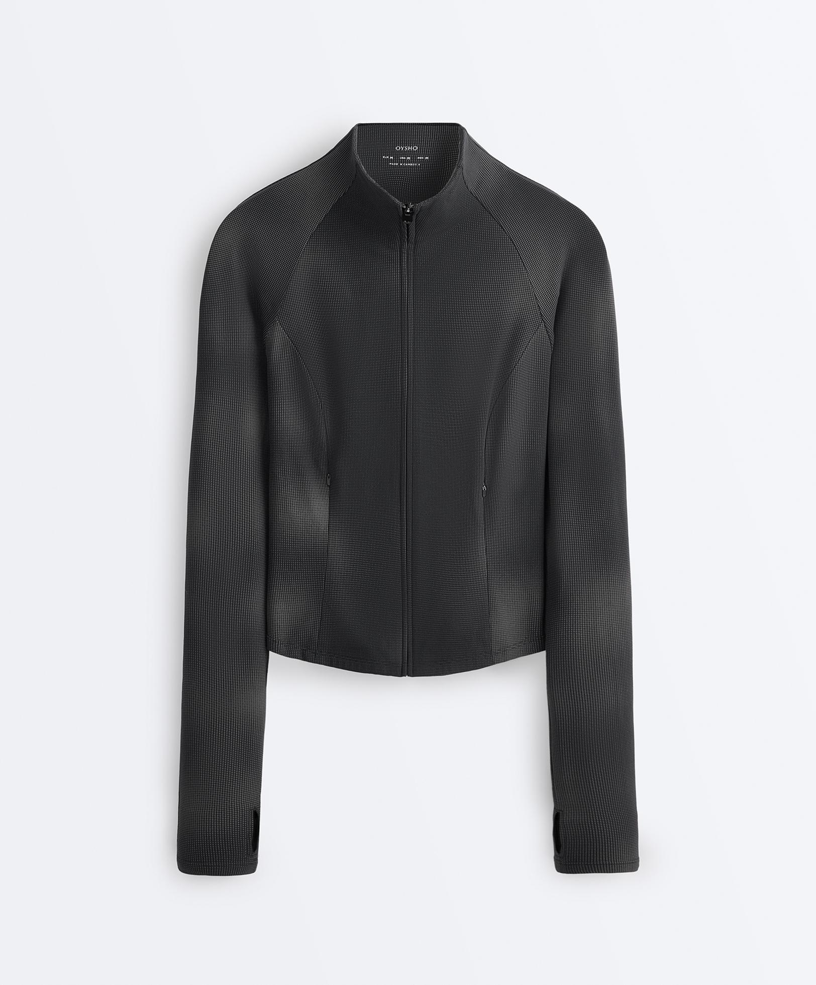 Light warm reflective technical jacket — BLACK