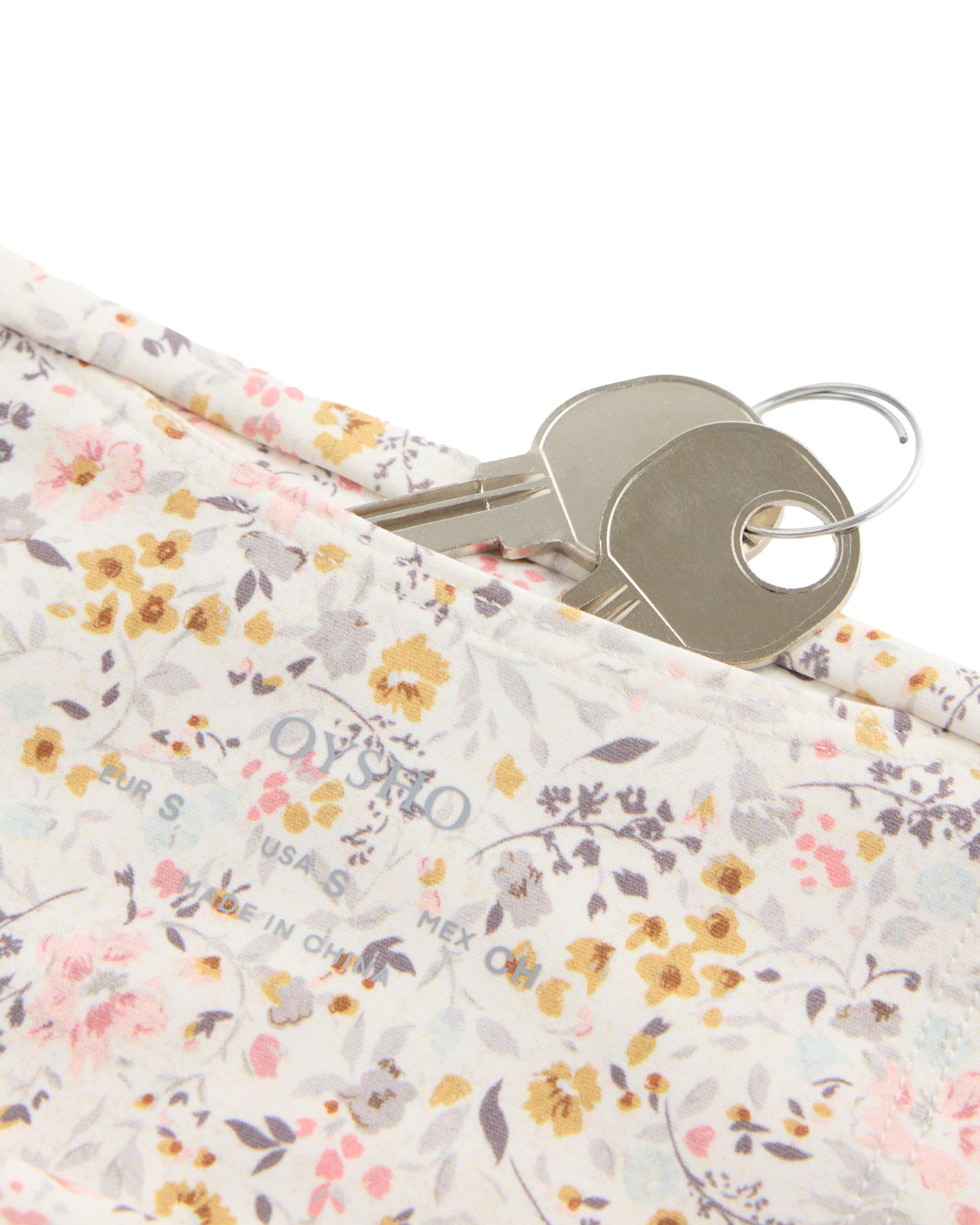Comfortlux 10cm high-rise floral hot pants — PALE ECRU