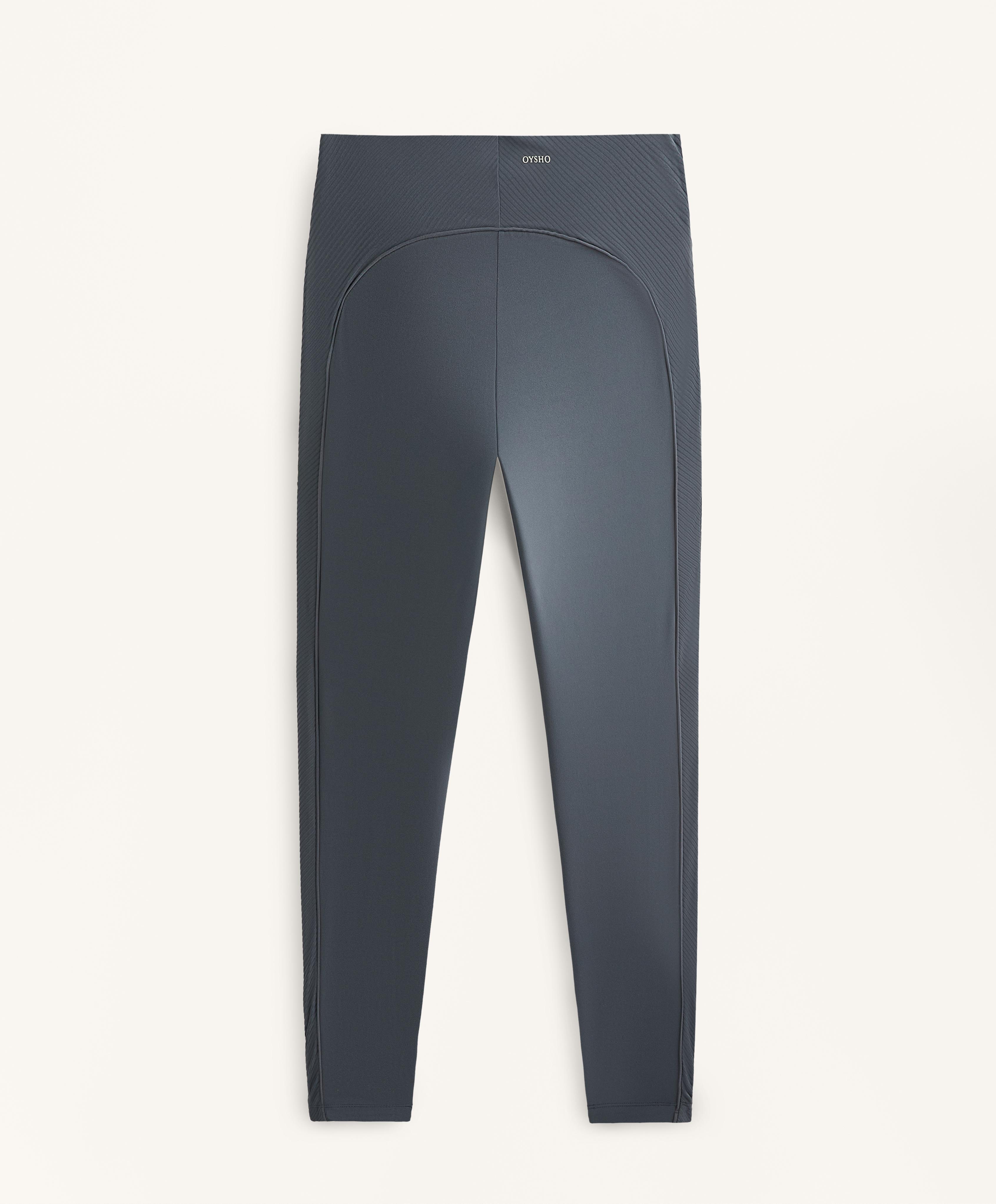 Comfortlux high rise ankle-length leggings with side rib detail