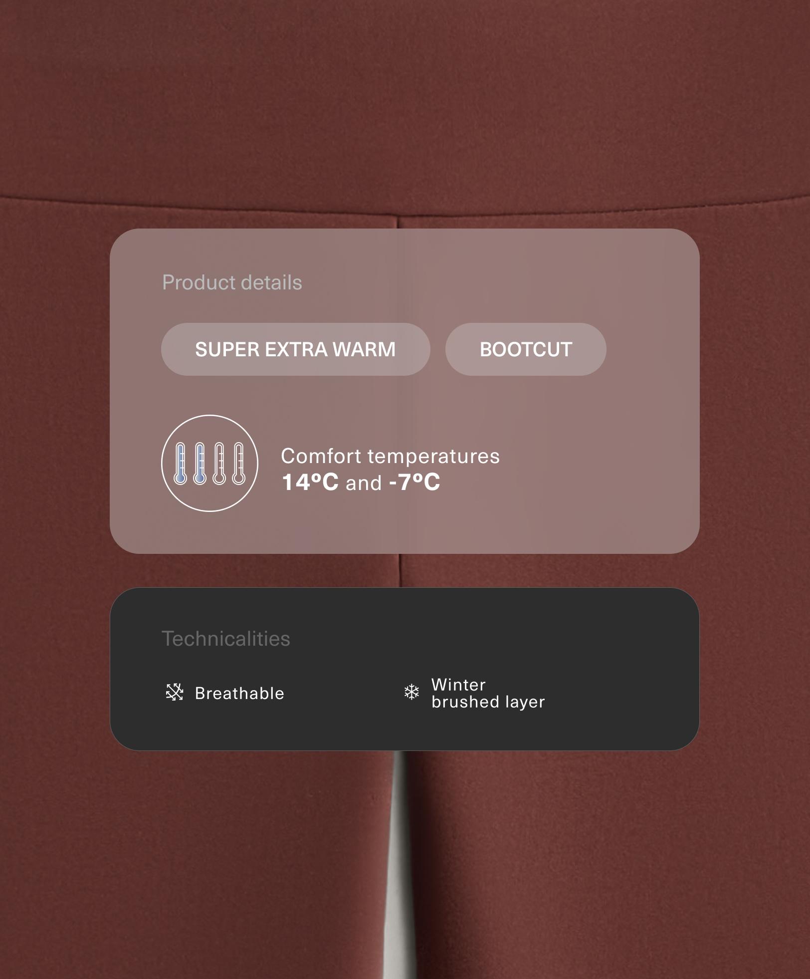 Pantalón bootcut seamless de talle alto super extra Warm Pantalón bootcut seamless de talle alto super extra Warm