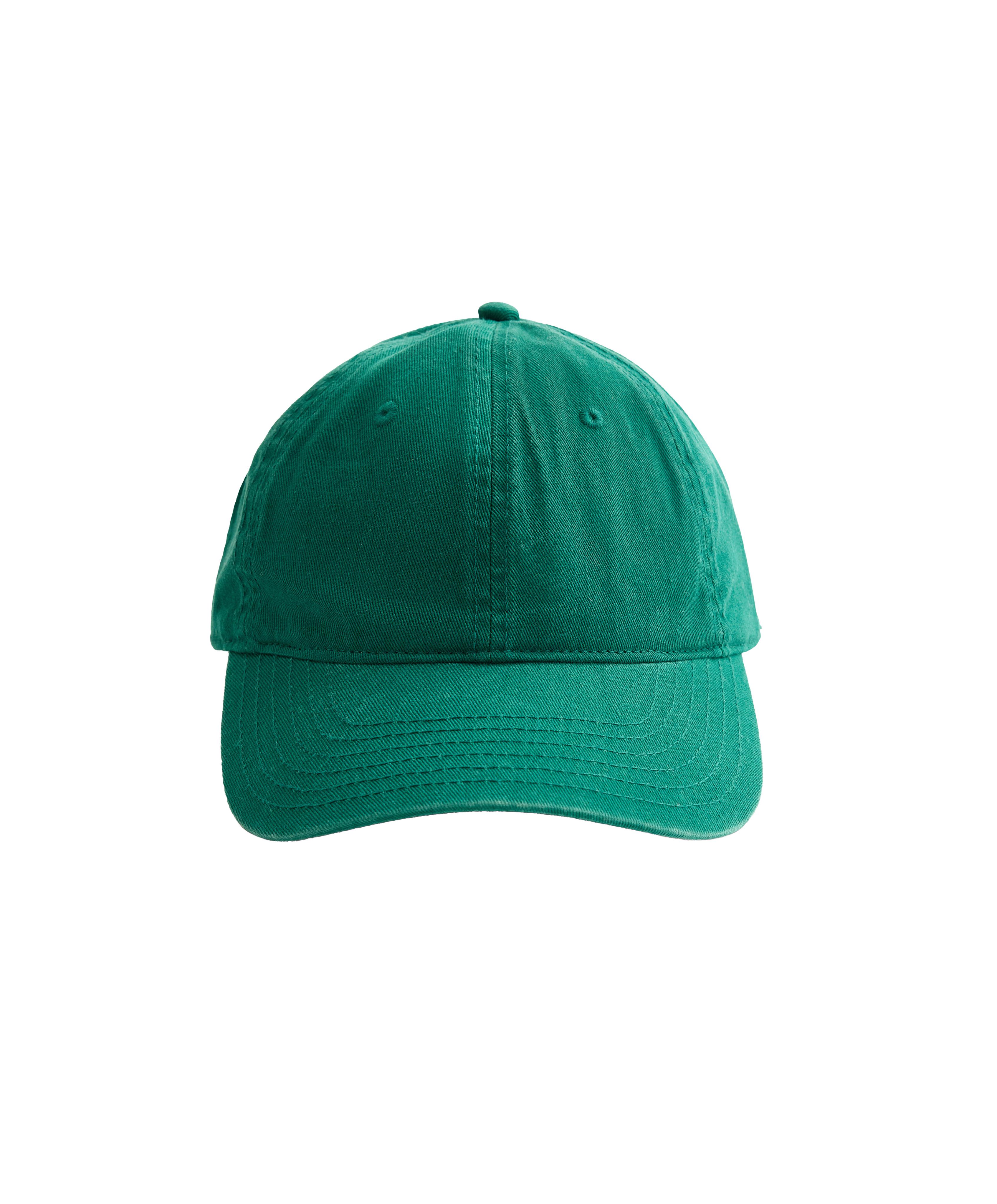Washed-effect 100% cotton cap — GREEN