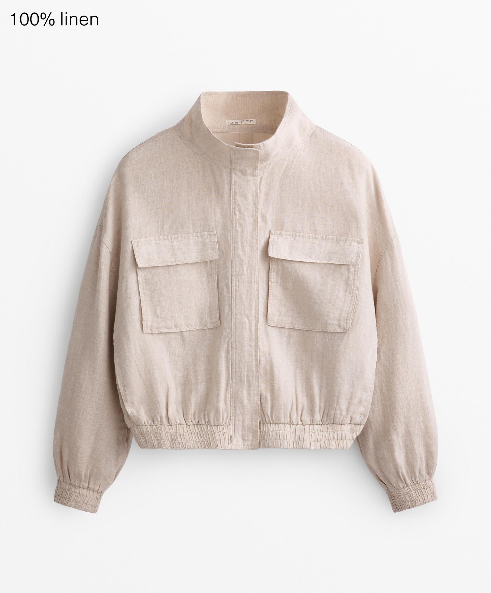 Linen bomber jacket - Sale