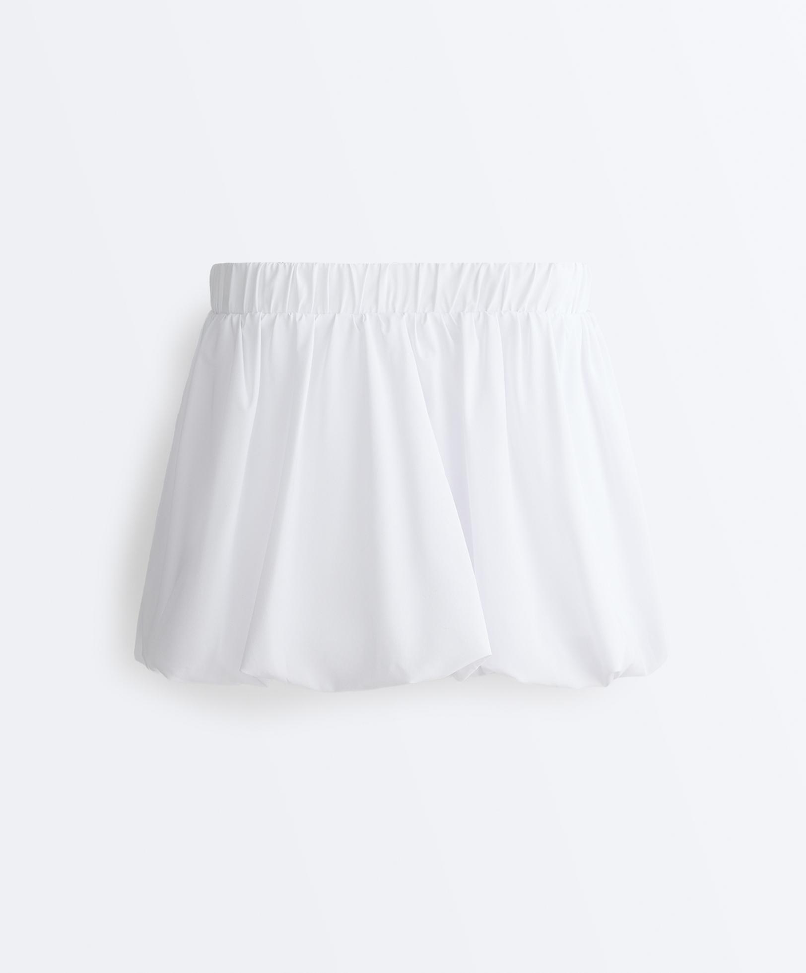 Compressive bubble skirt — WHITE 