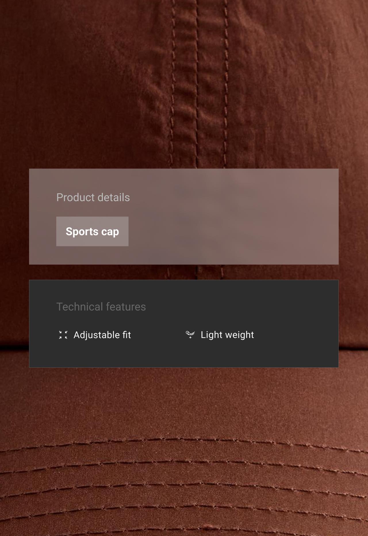 Lightweight sports cap — Clay brown