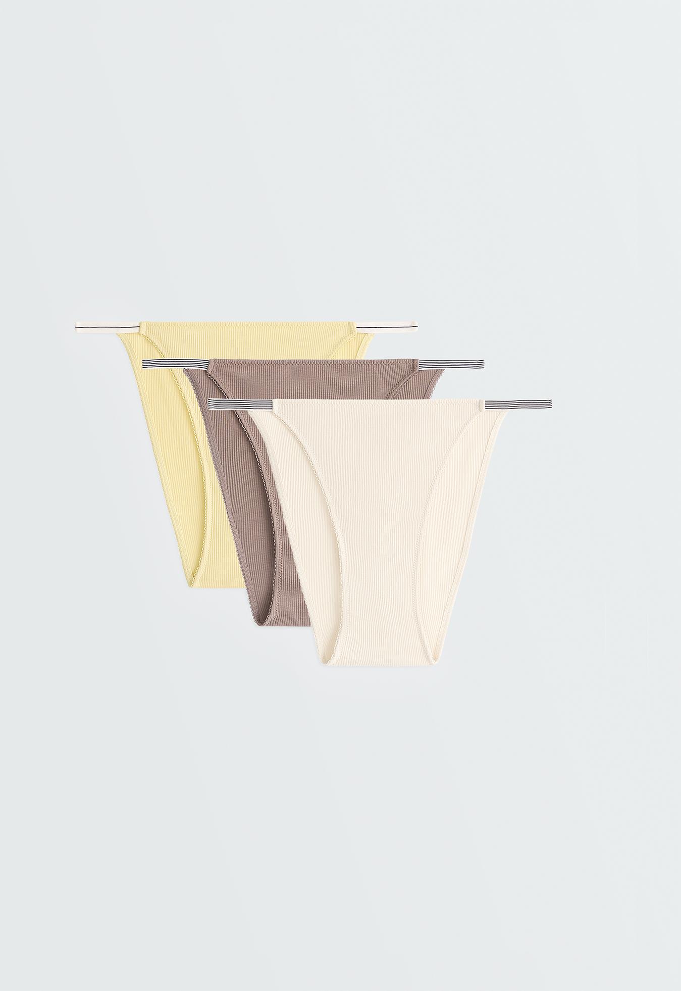 3 rib cotton classic briefs — LIME GREEN
