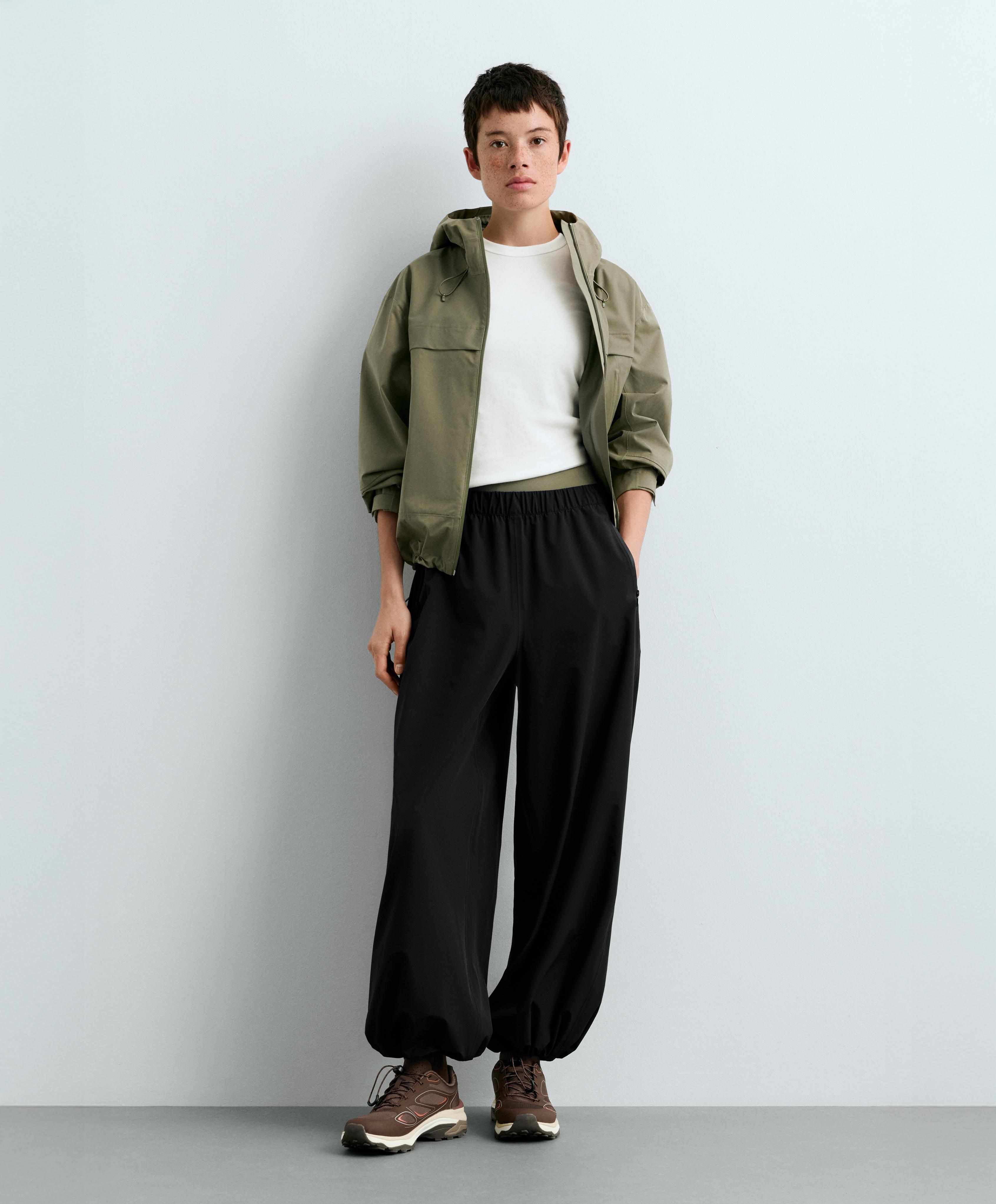 10k waterproof balloon trousers — BLACK