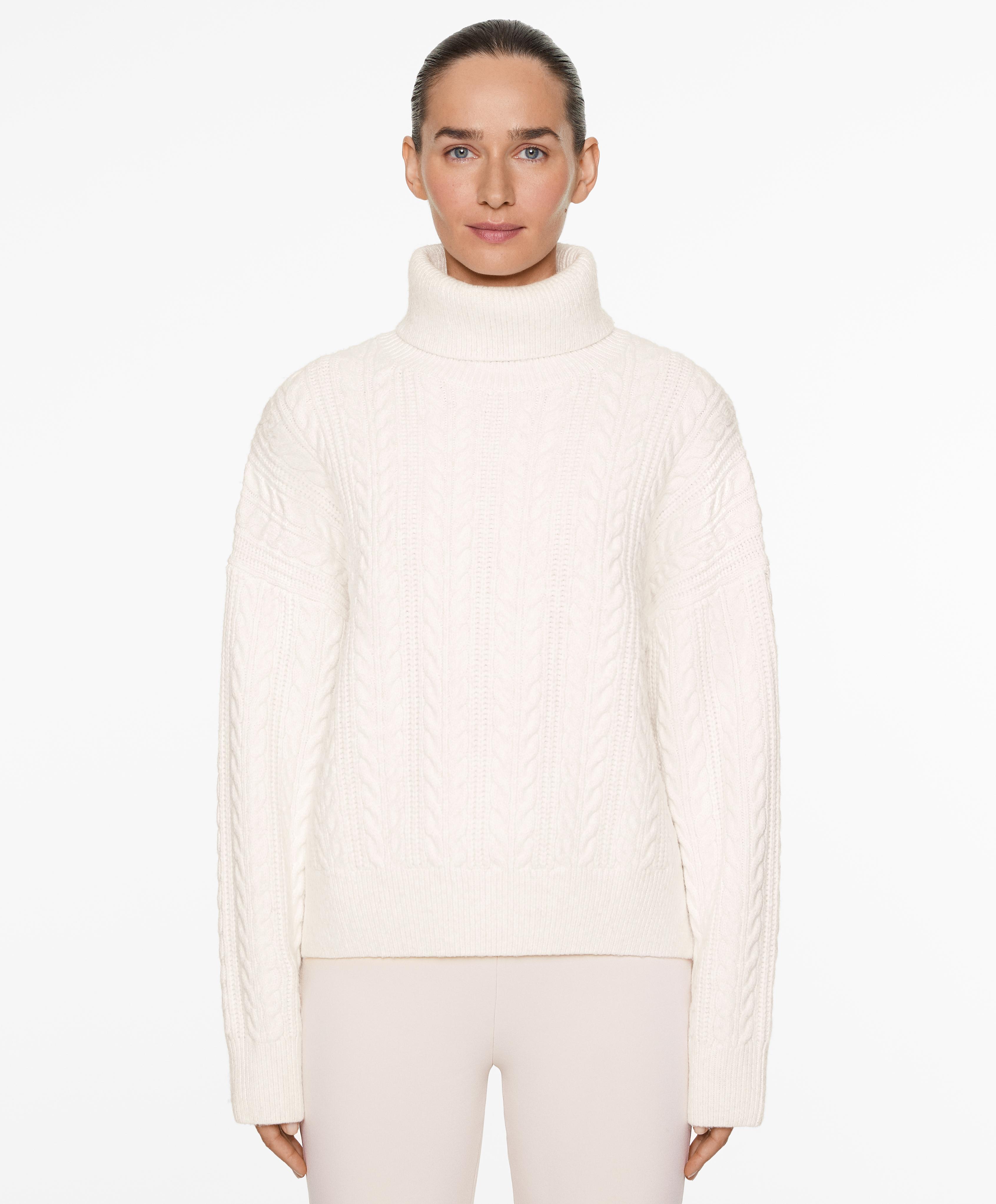 High neck cable knit jumper - Sale