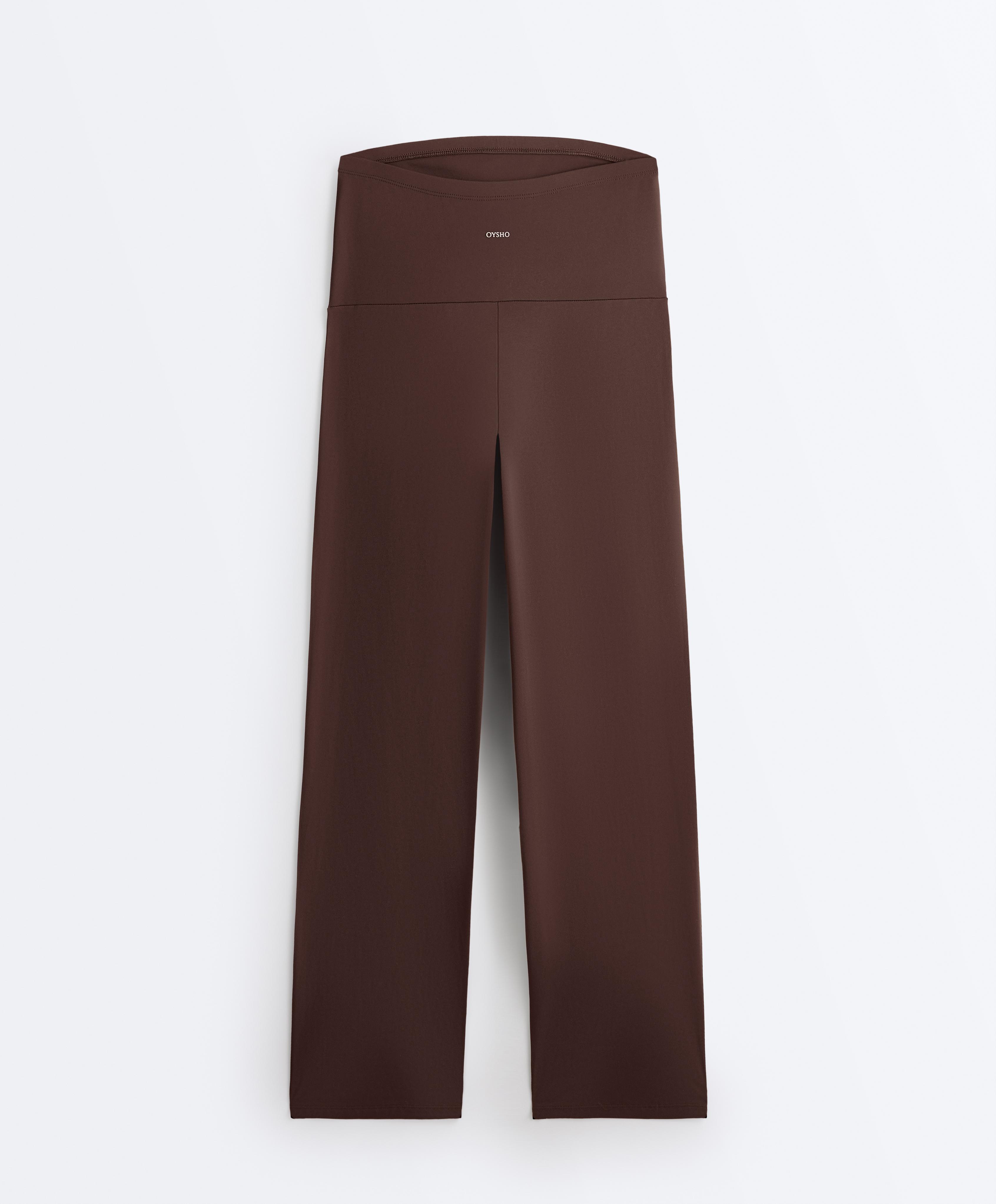 Comfortlux maternity straight-leg trousers — BROWN