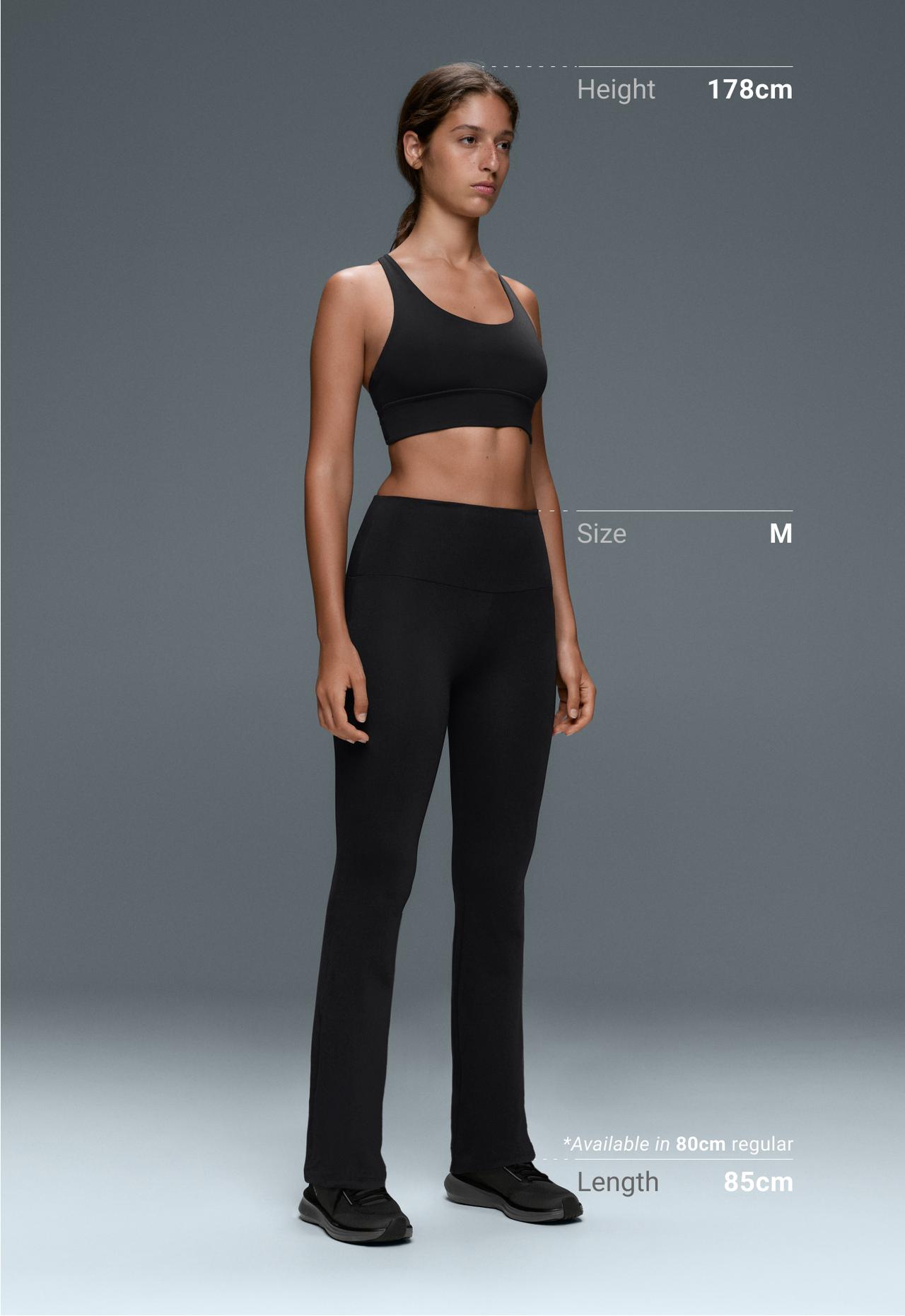 High-rise Comfortlux flare trousers — BLACK