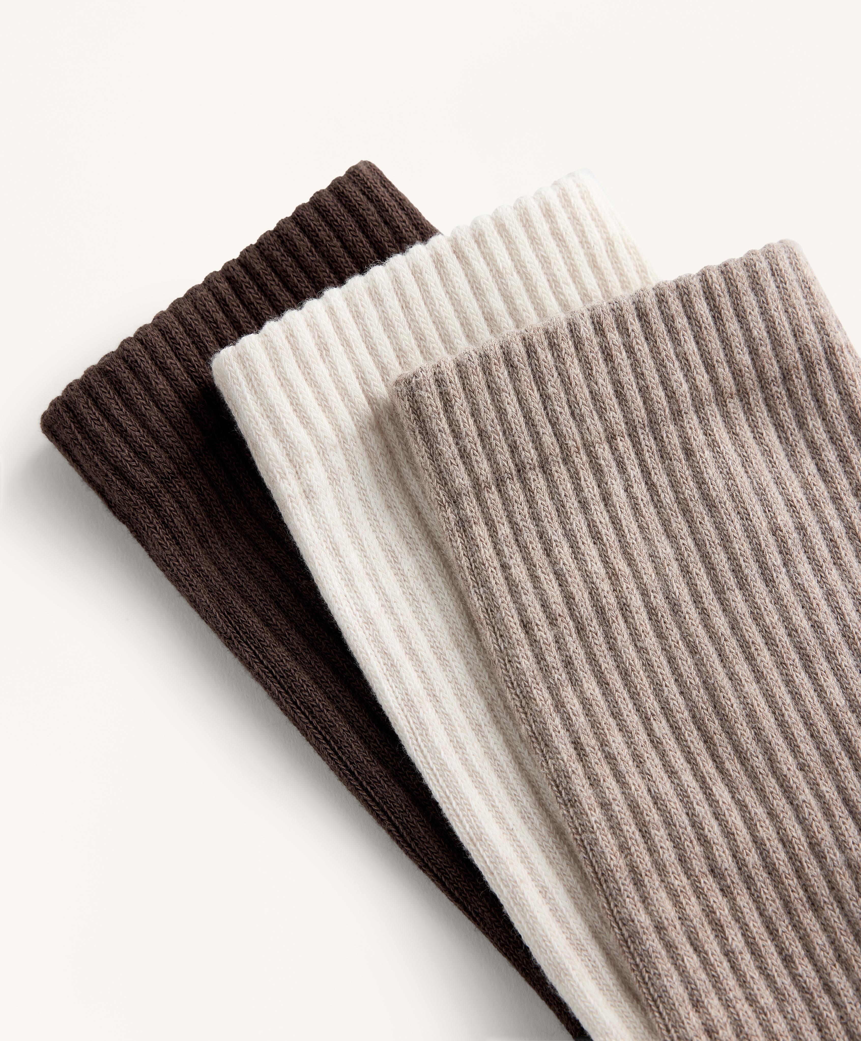 3 pairs of classic cotton blend sports socks
