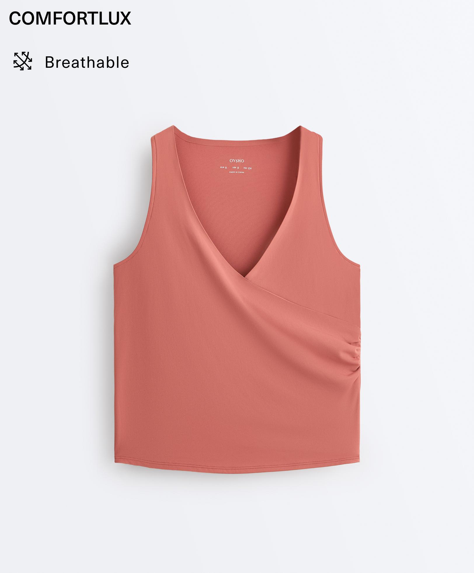 Cross-over sleeveless Comfortlux T-shirt Cross-over sleeveless Comfortlux T-shirt