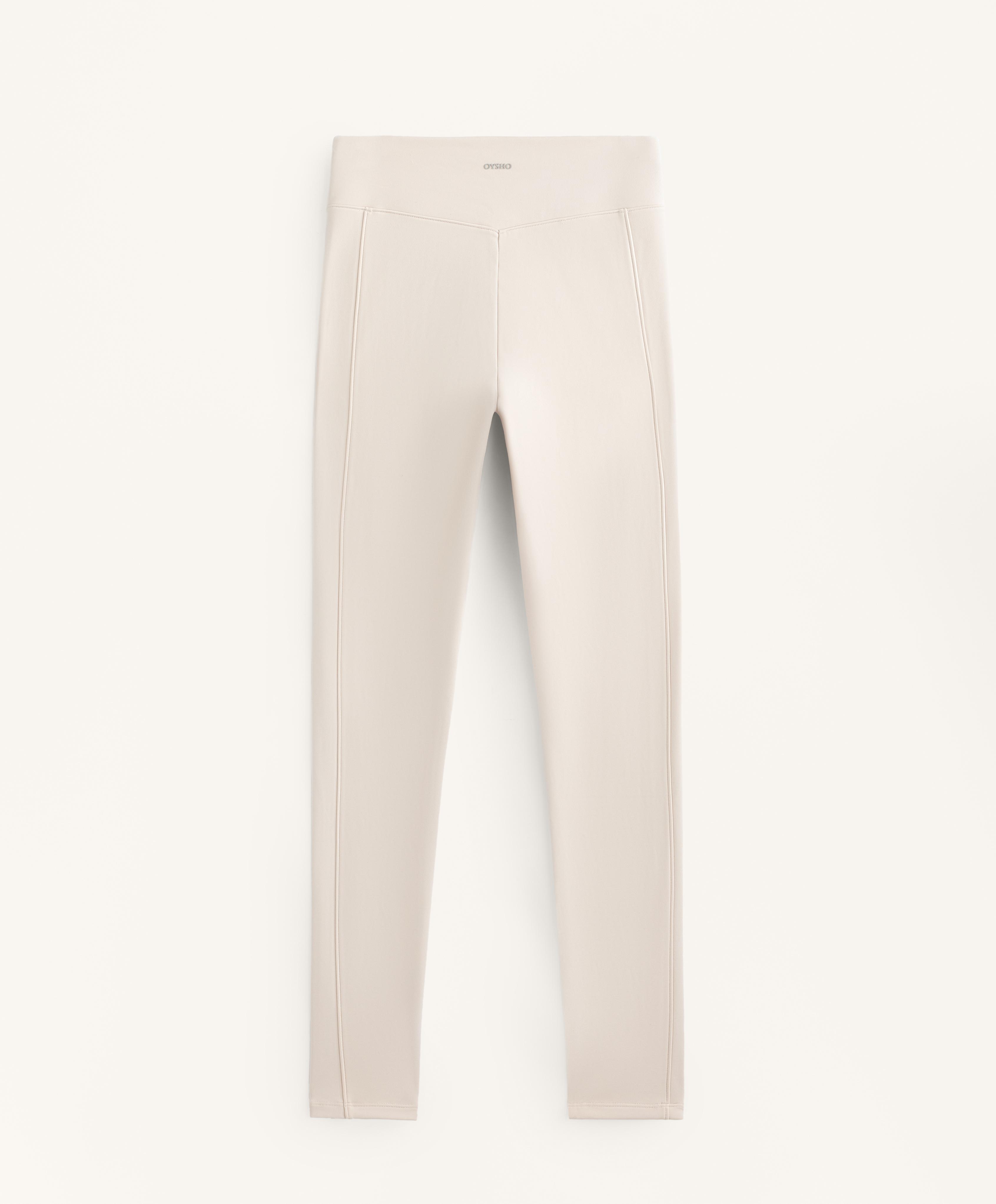 Warm high-rise ankle-length leggings with pockets 70 cm