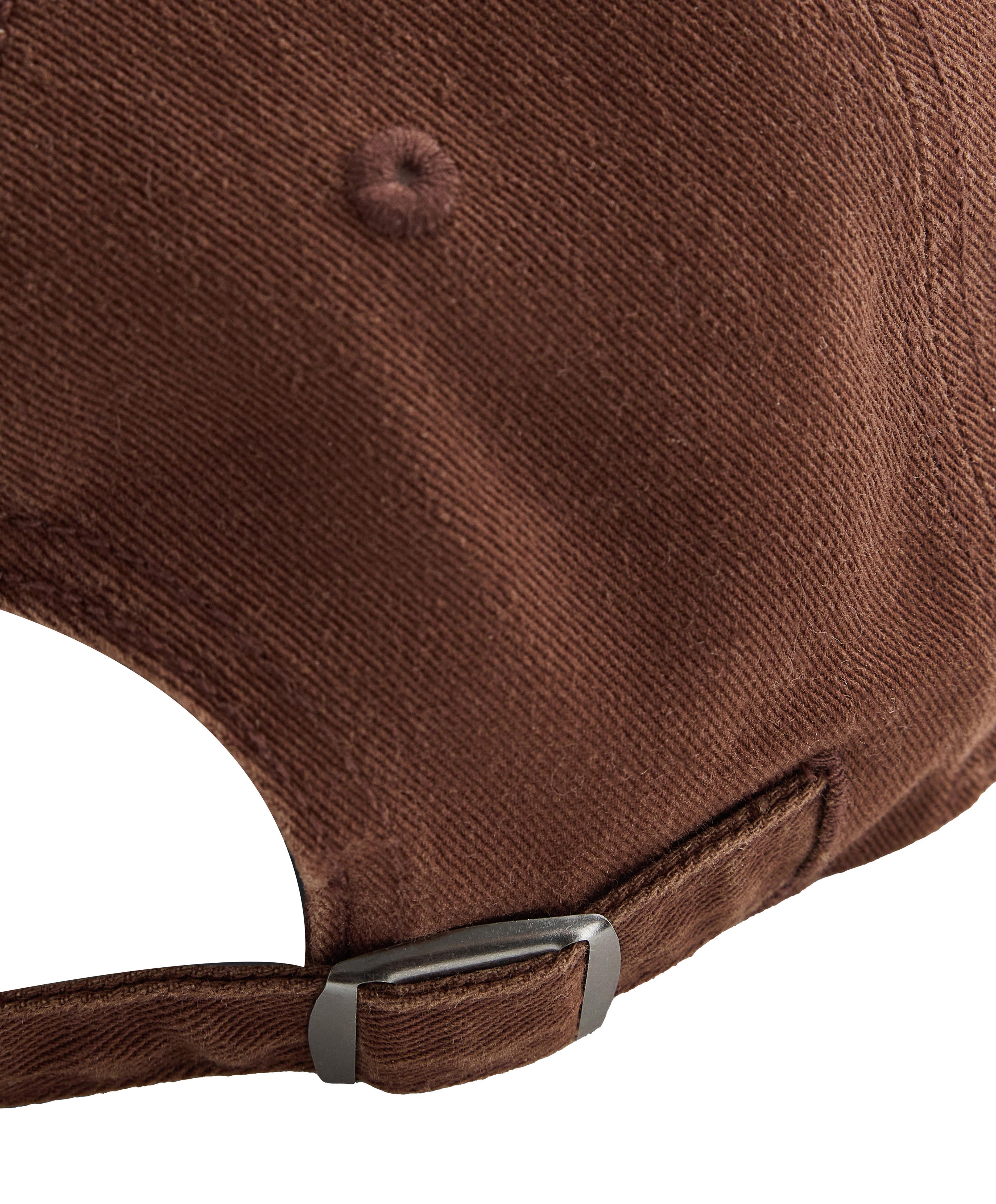 Washed-effect 100% cotton cap — BROWN