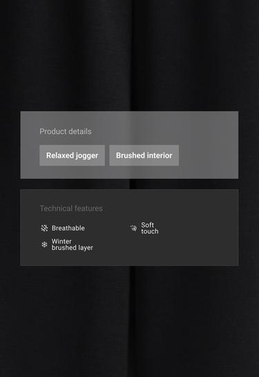 Relaxed Jogger trousers in modal Brushed fabric — BLACK 2