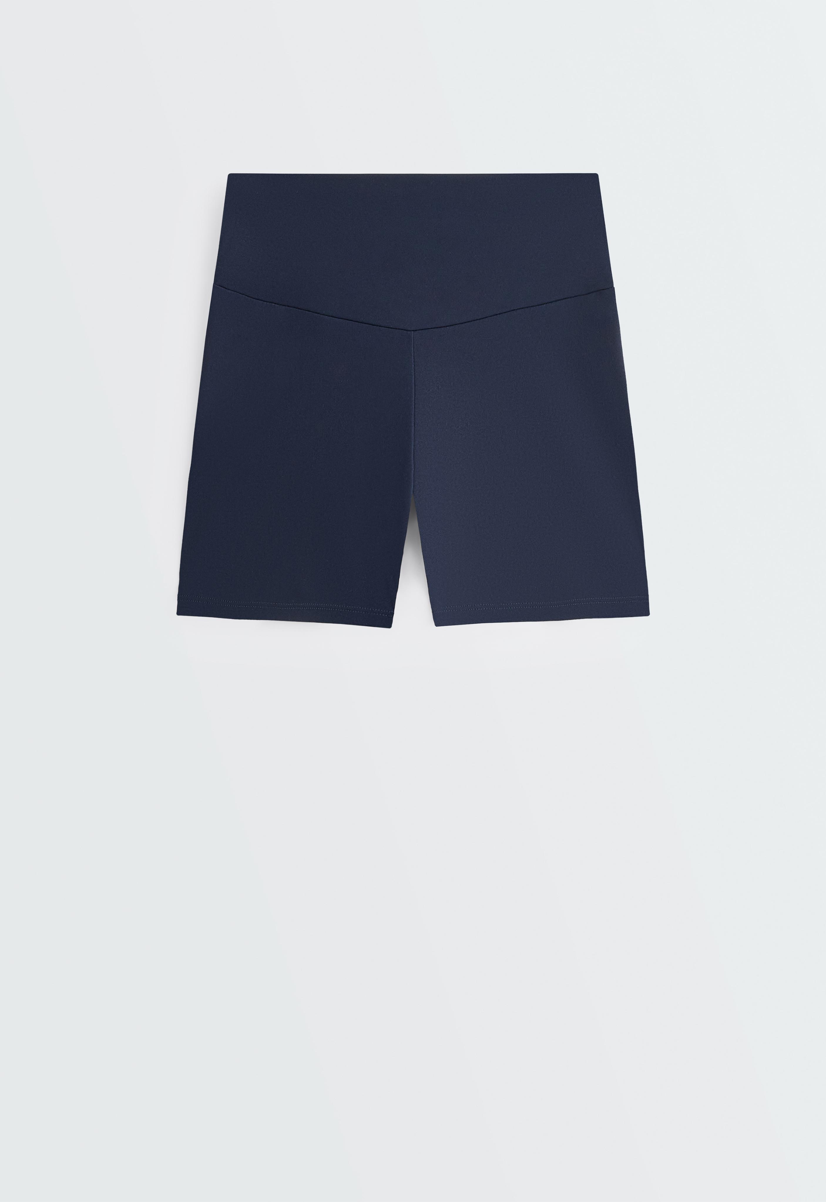 Comfortlux high-waisted 10cm hot pants — NAVY BLUE
