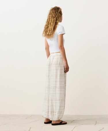 Linen and lyocell blend bloomer trousers — NOUGAT 6