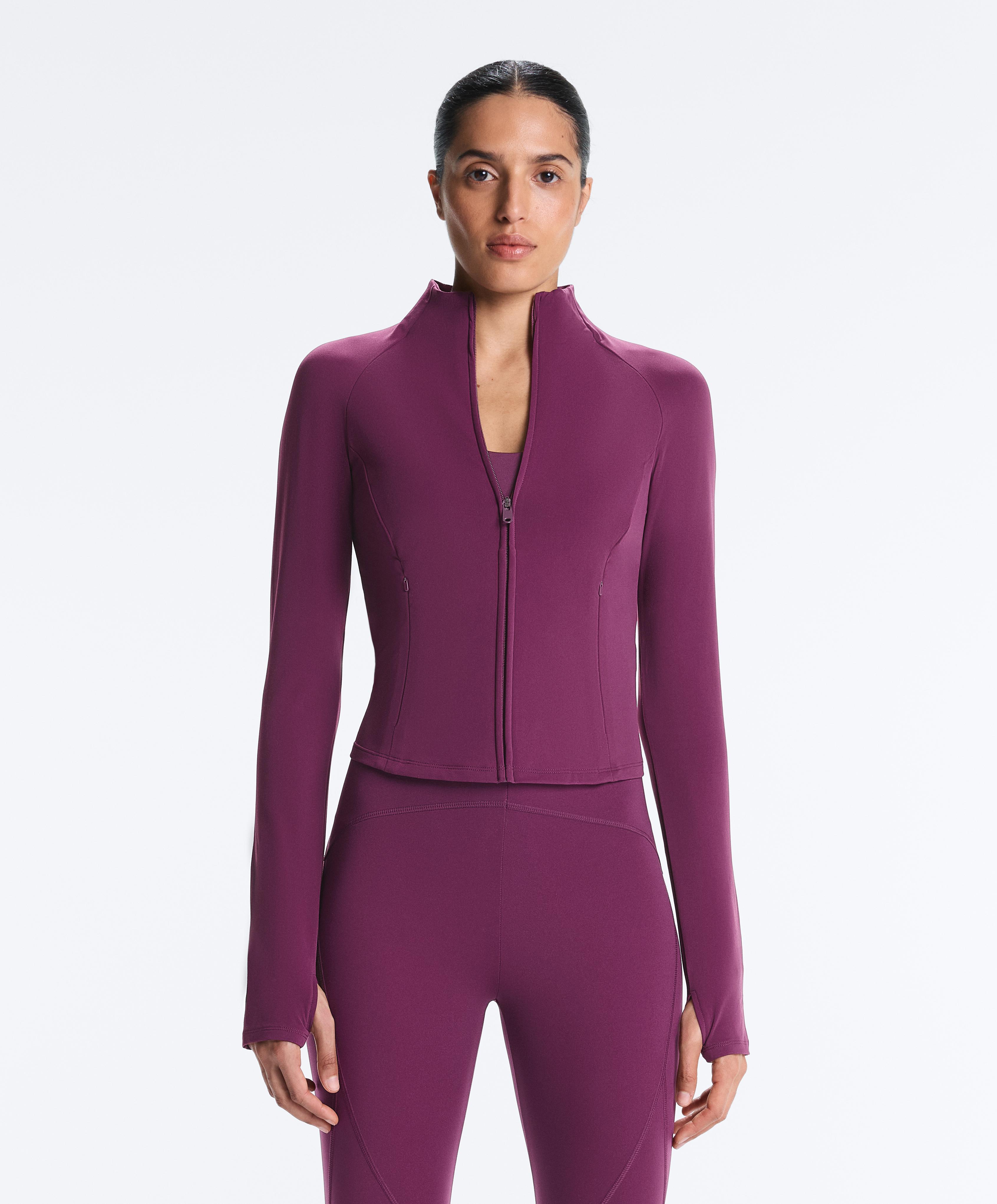 Light warm technical jacket — DARK PLUM