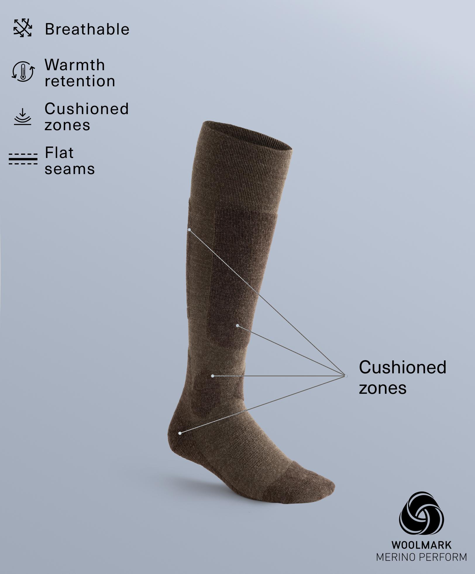WOOLMARK® wool blend long ski socks WOOLMARK® wool blend long ski socks