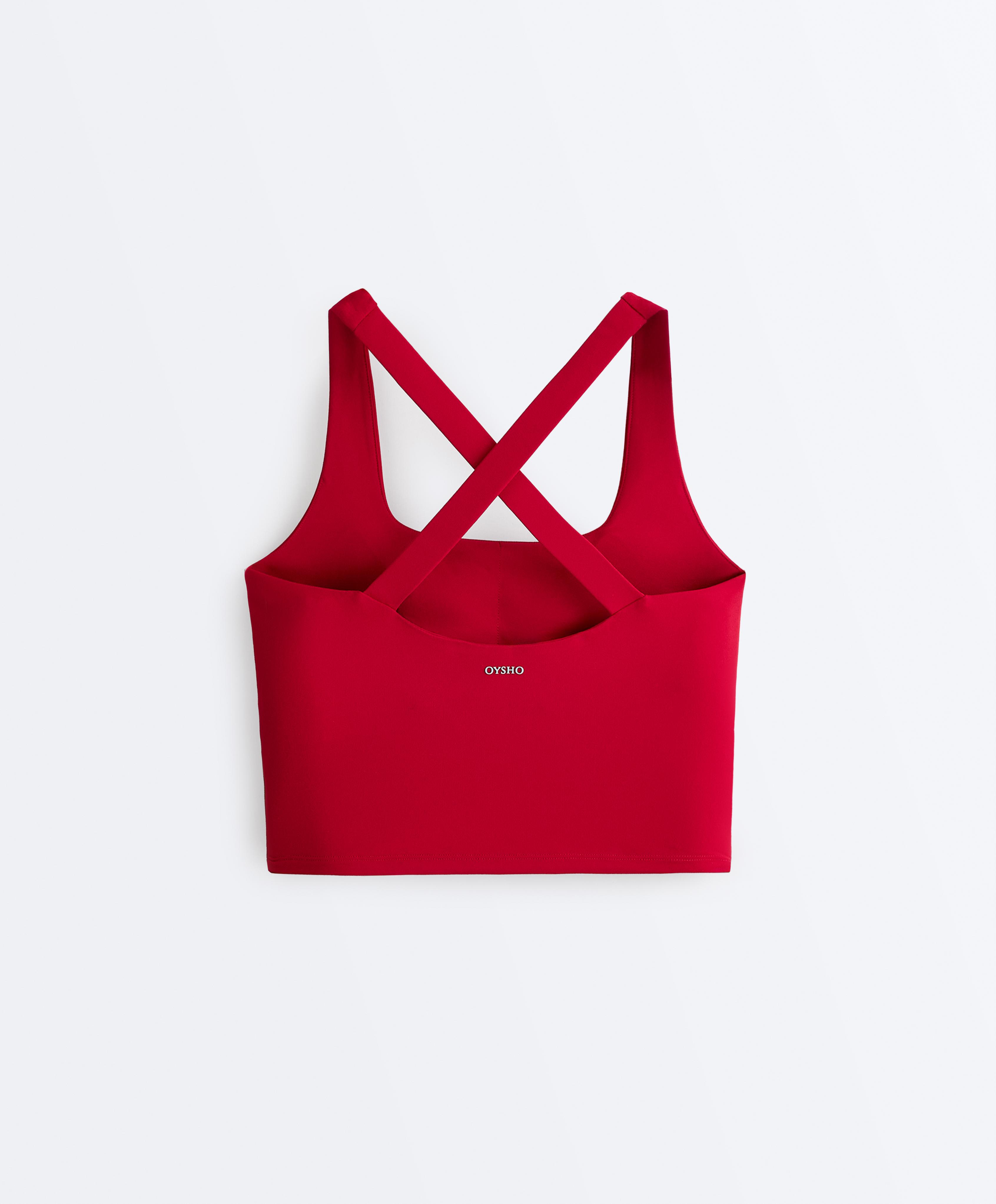Comfortlux crossover back tank top — BRIGHT RED