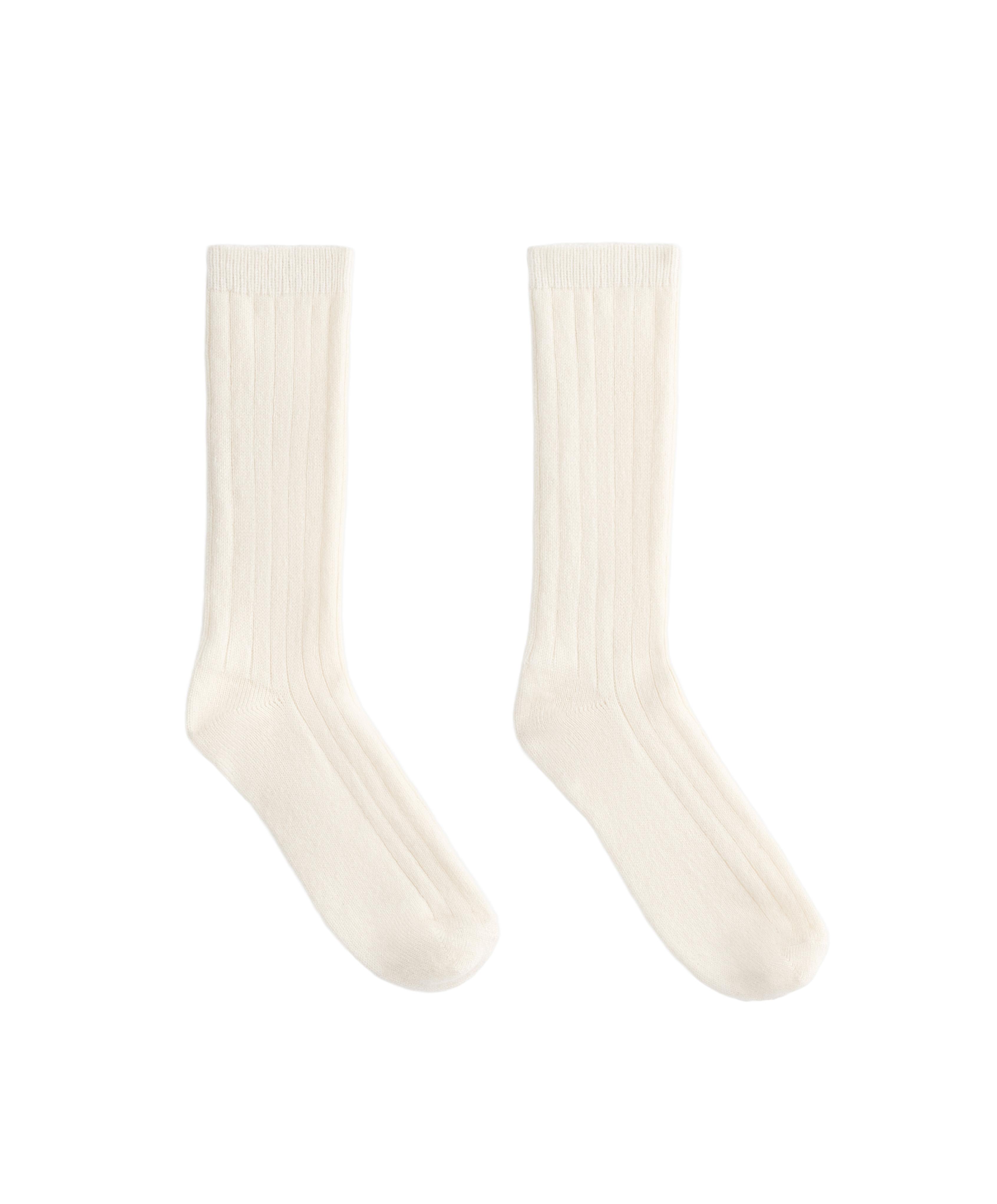 75% cashmere socks — ECRU