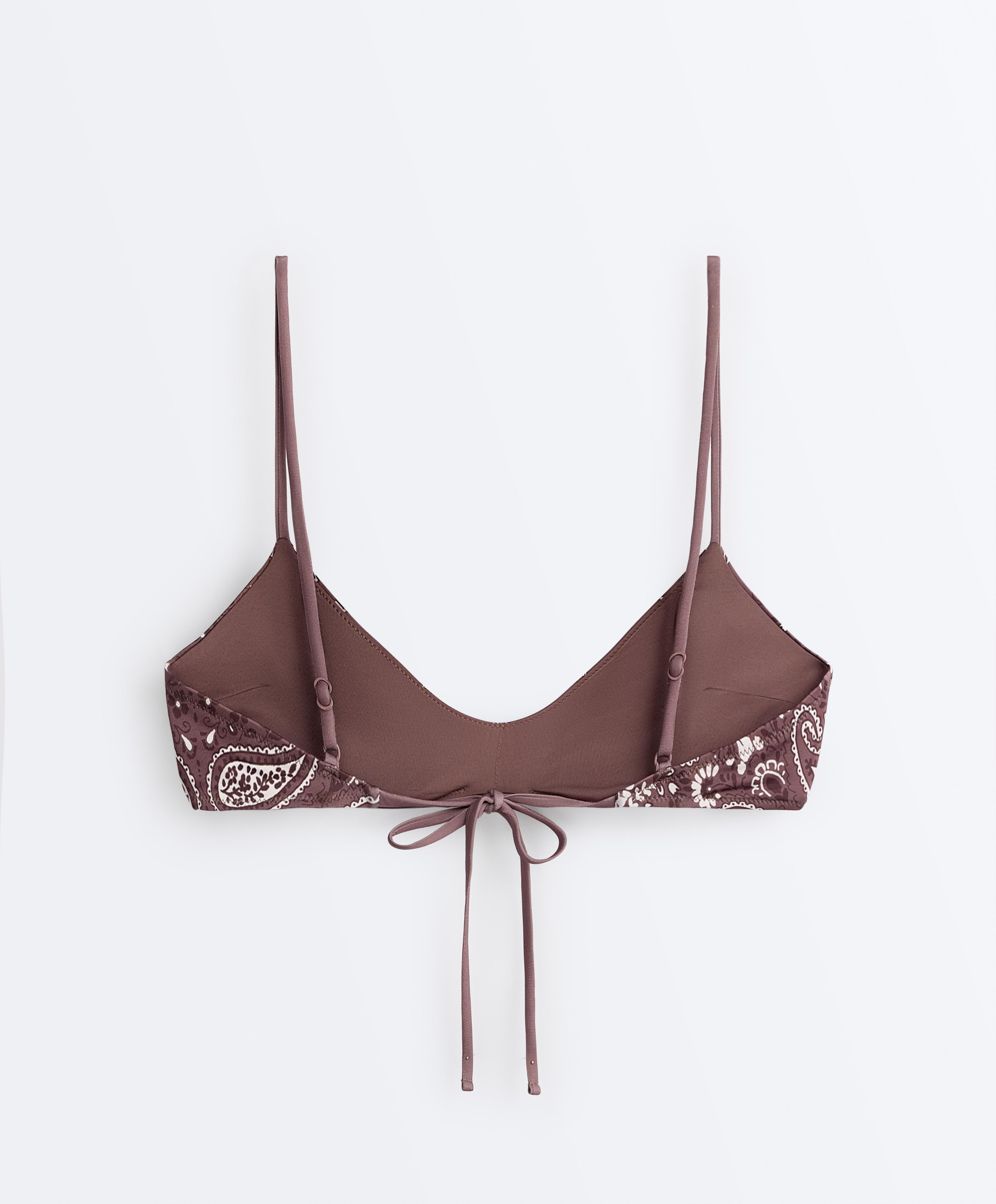 Bandana bikini top — DARK BROWN