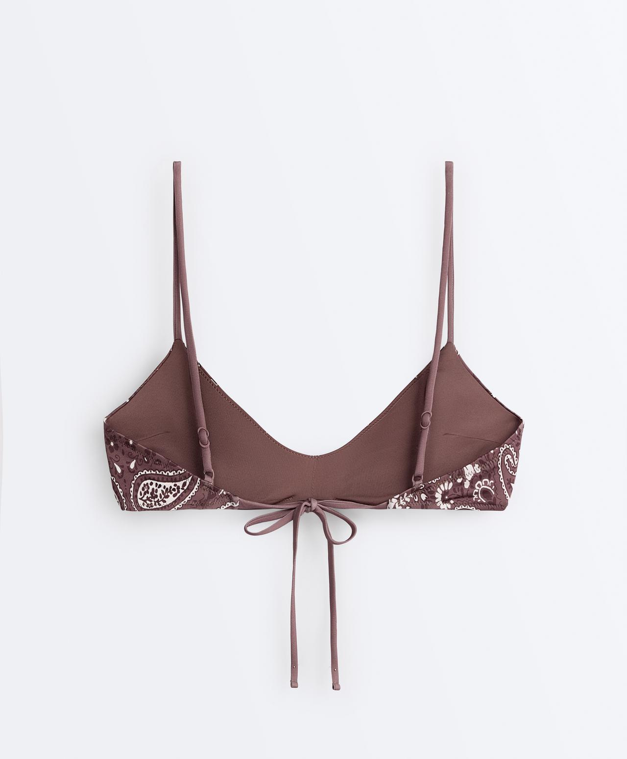 Bandana bikini top — DARK BROWN