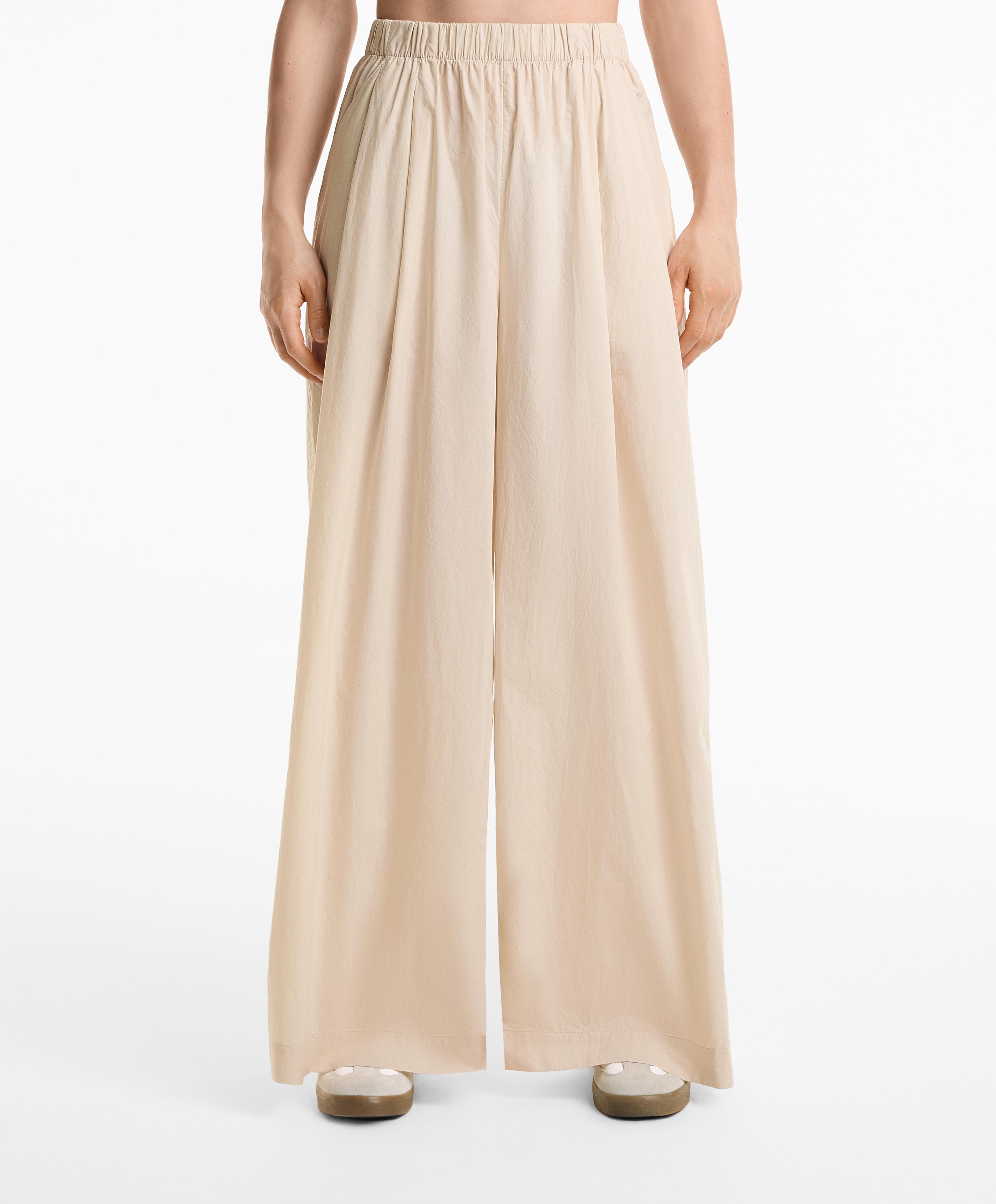 Pantalon large en popeline 100 % coton Pantalon large en popeline 100 % coton