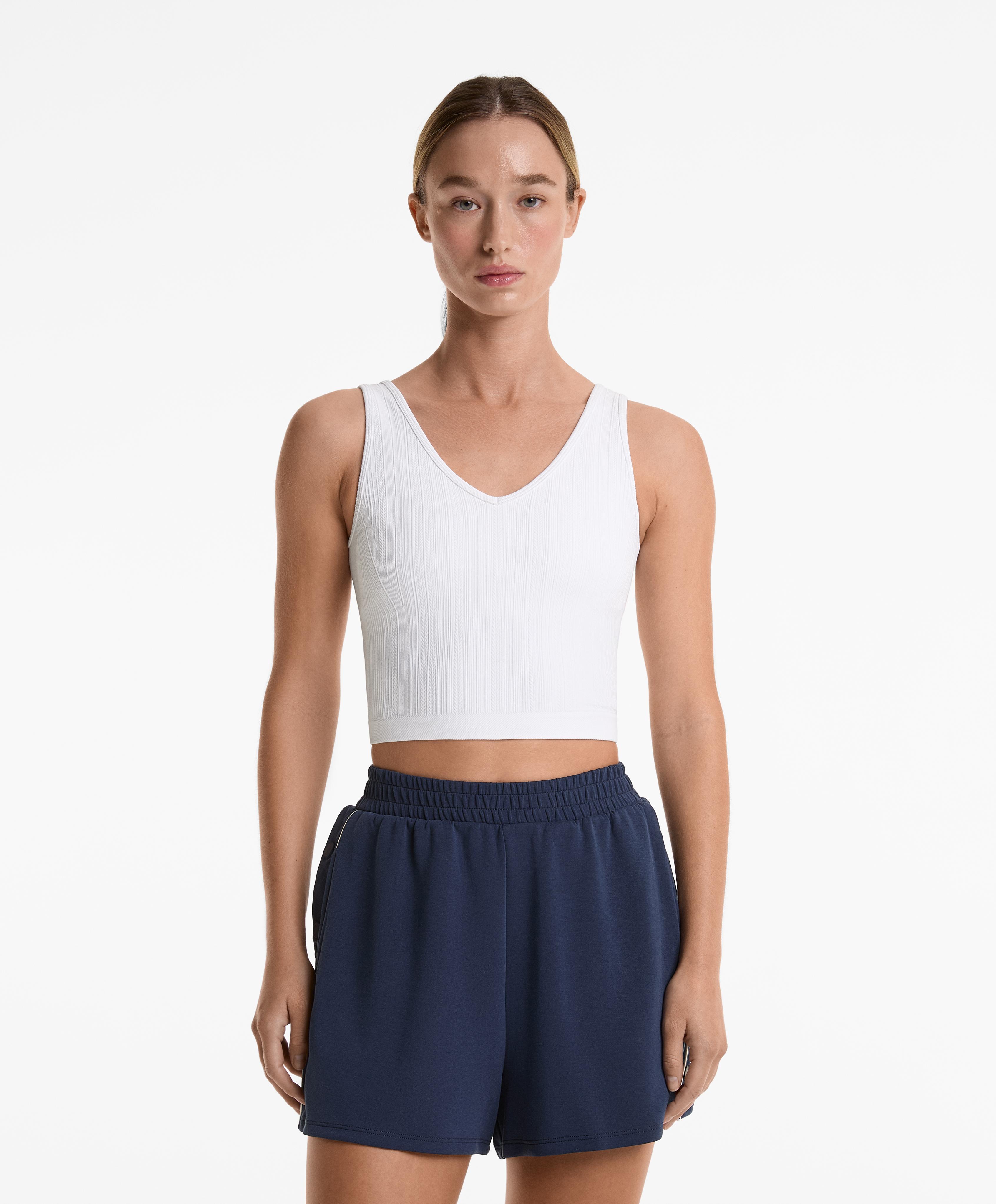 Tank top rib trenzado Tank top rib trenzado