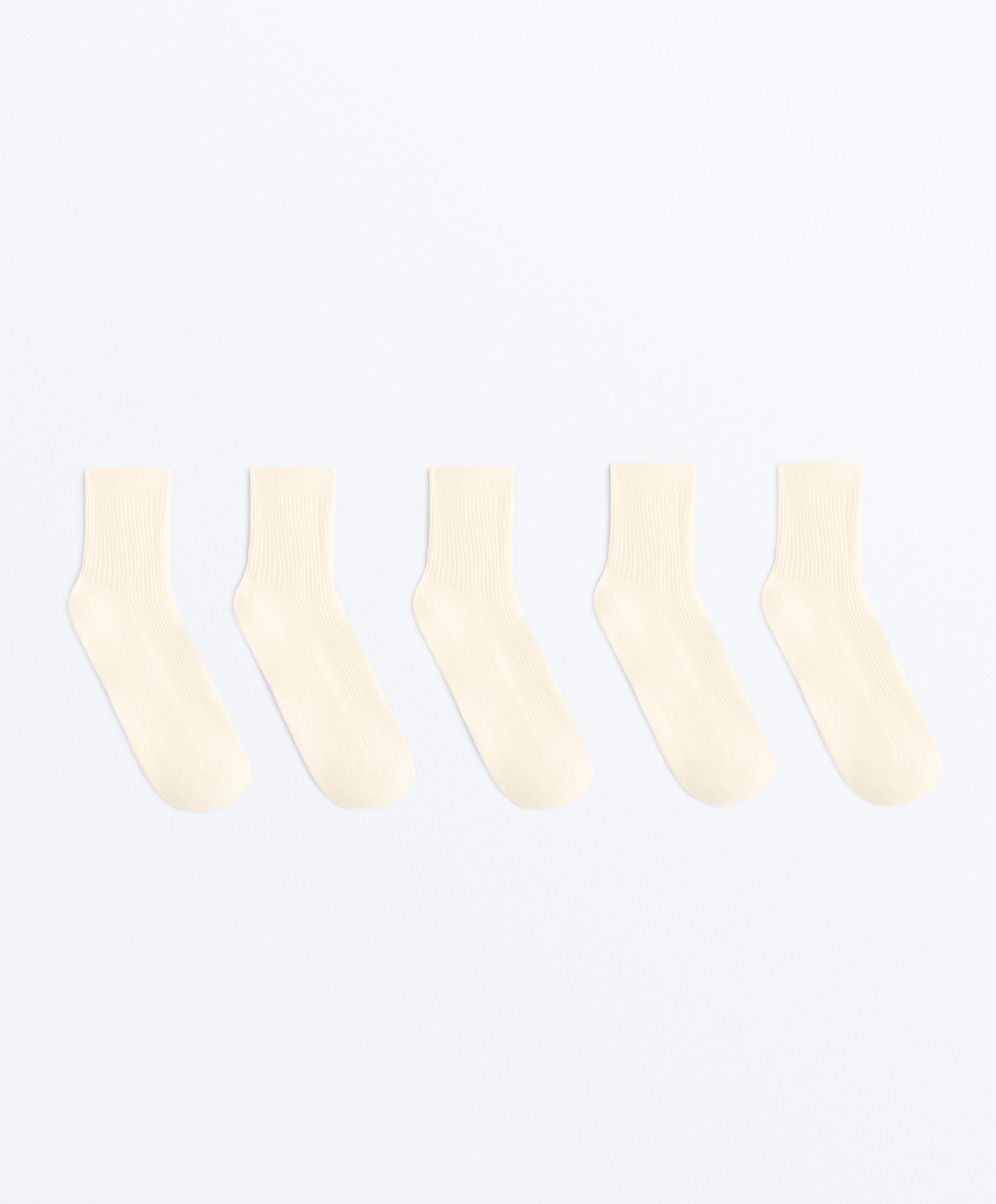 5 أزواج جوارب ربعية ممزوجة بالقطن