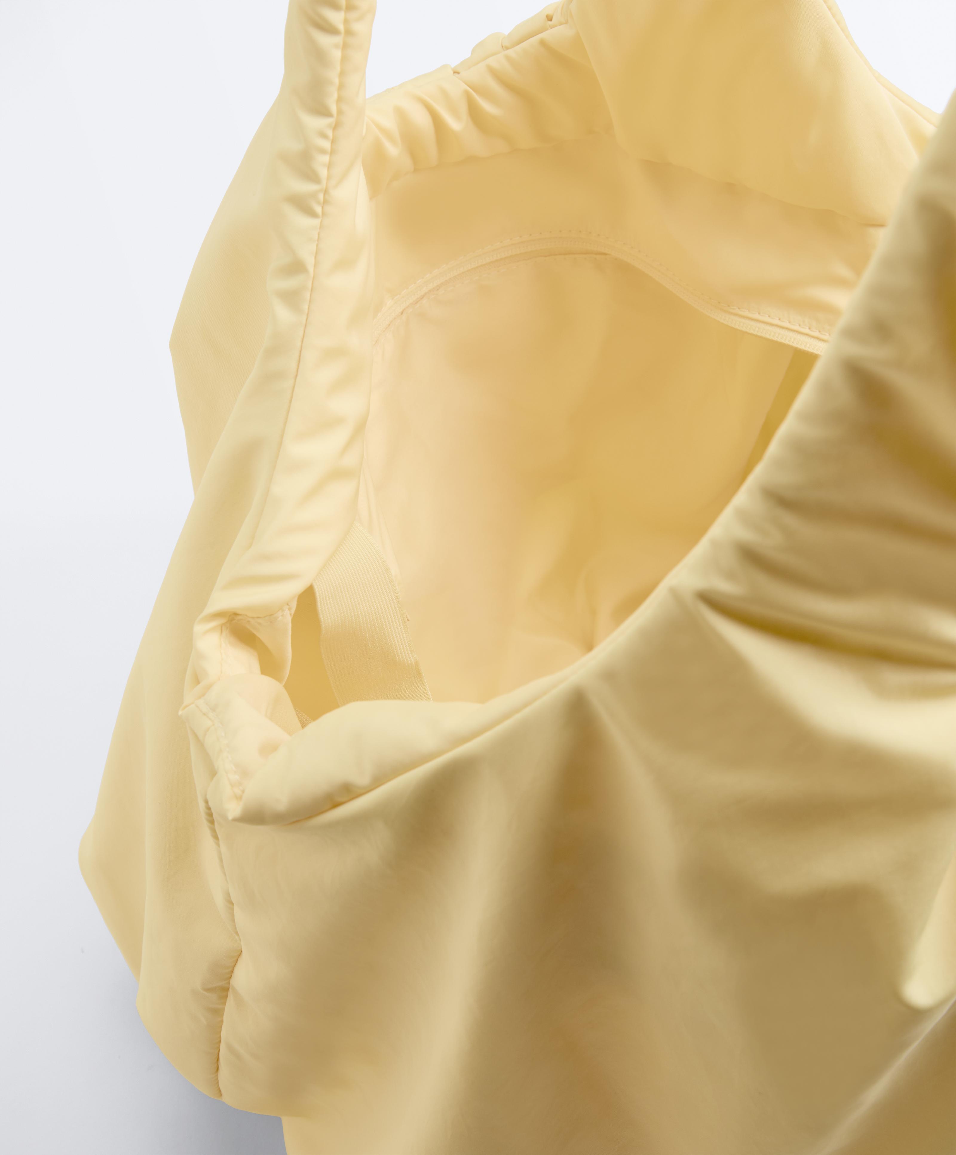 Gathered shopper bag — YELLOW