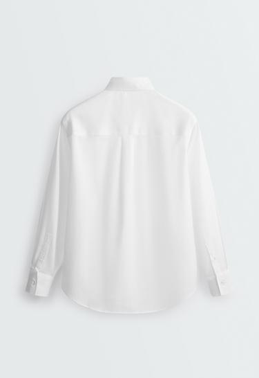 Long sleeve easy iron shirt — WHITE 3
