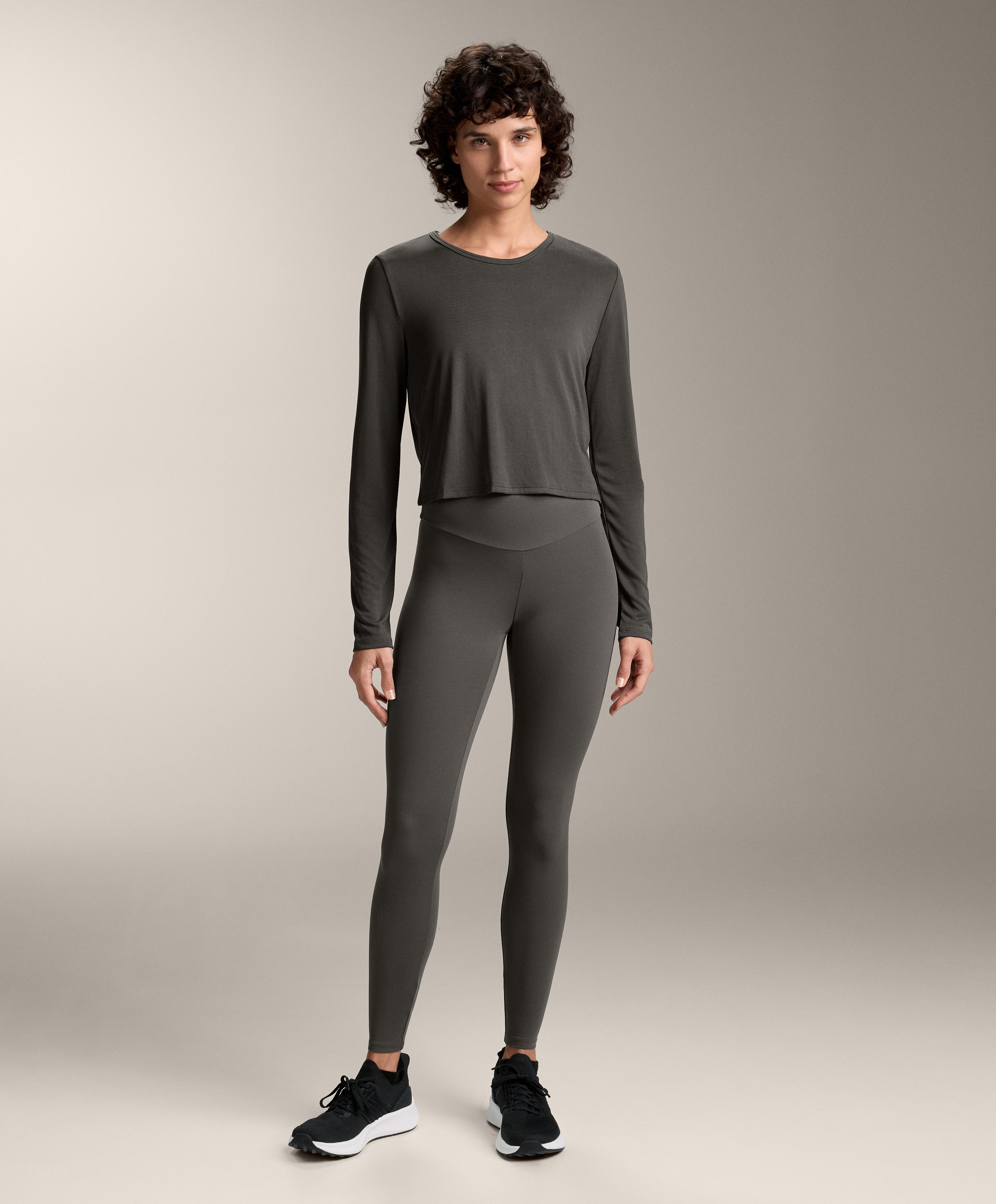 T-shirt court dos croisé en modal - Soldes