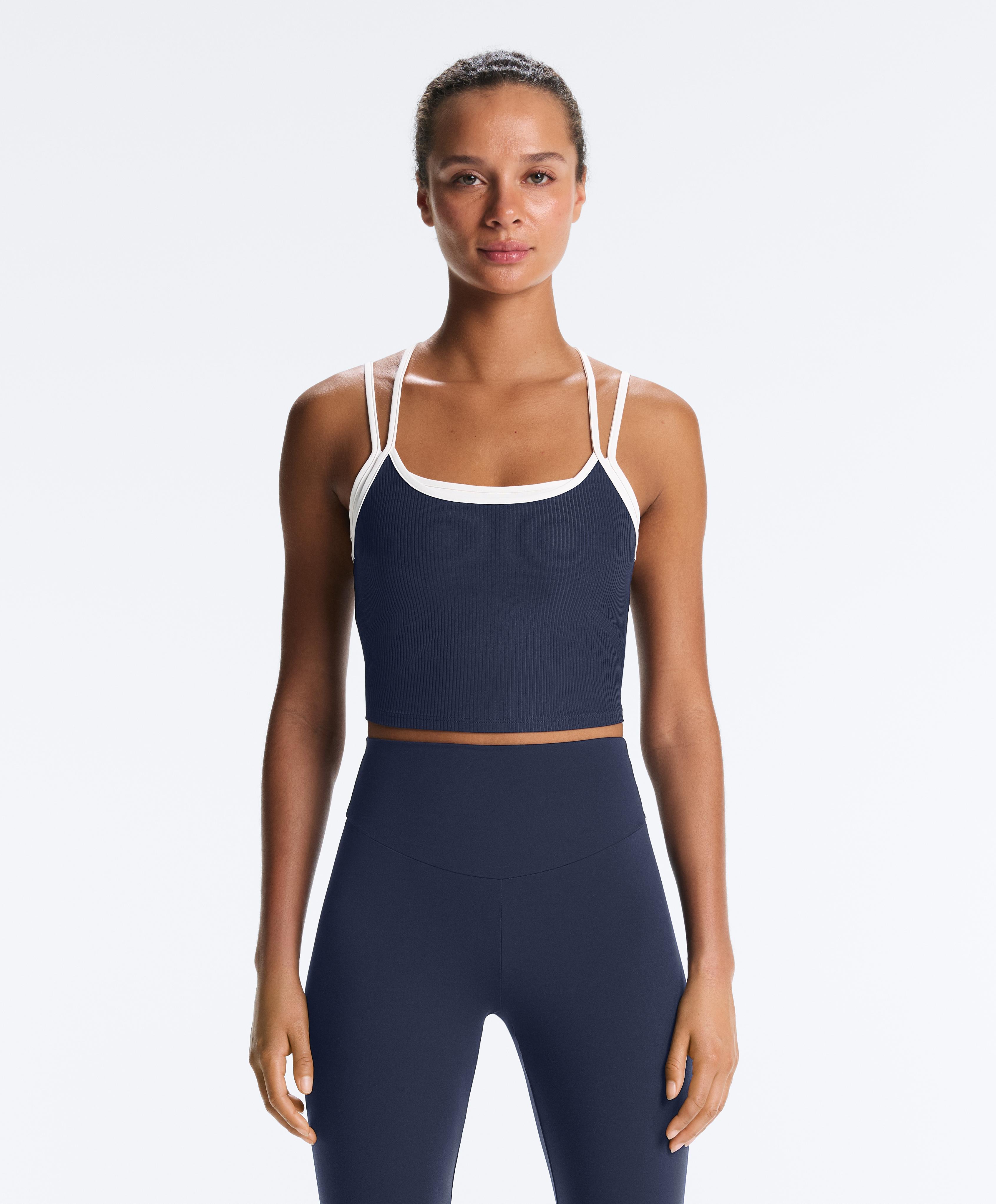 Comfortlux overlay tank top — NAVY BLUE