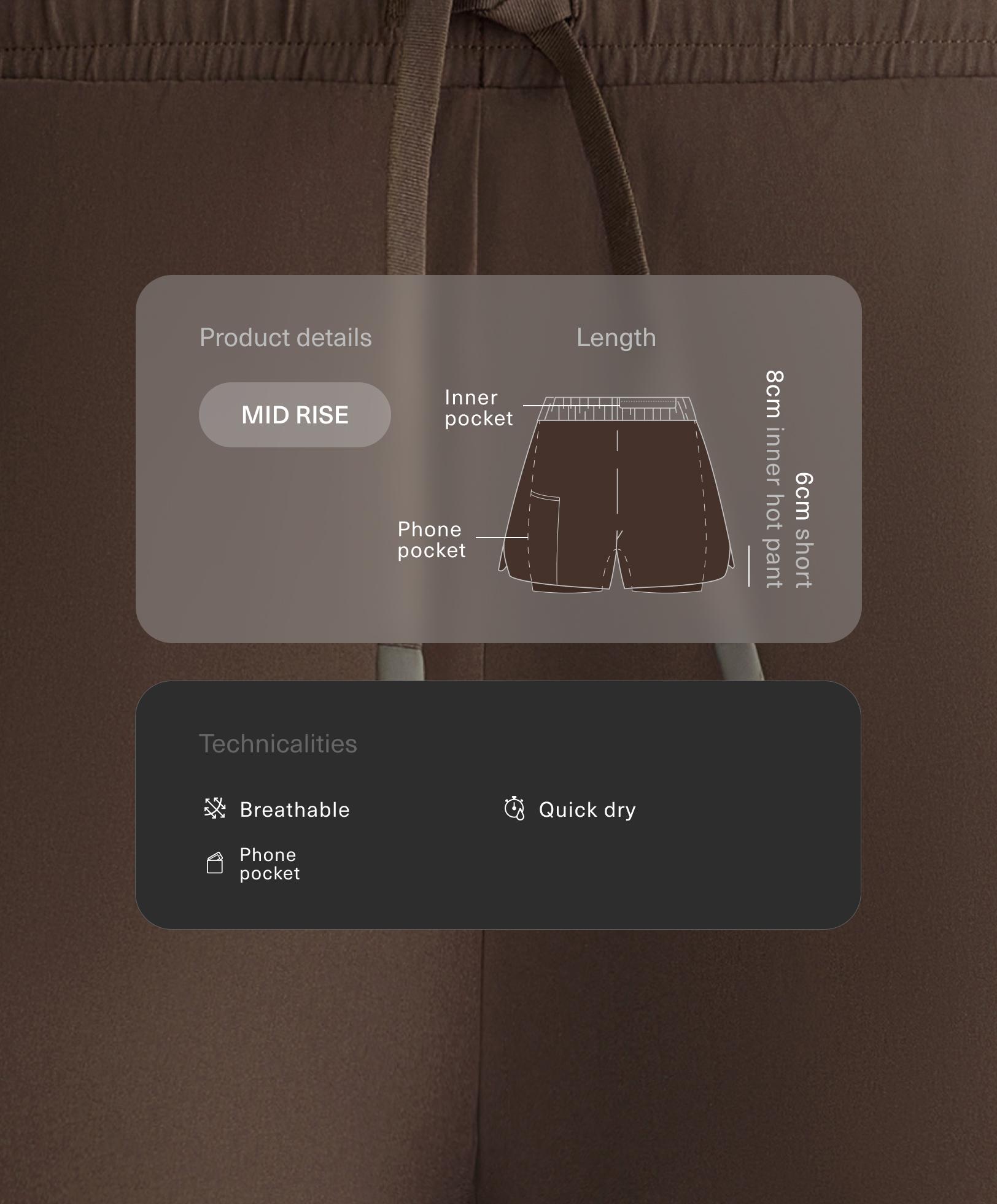 2-in-1 Mid Rise Light Touch Shorts 2-in-1 Mid Rise Light Touch Shorts
