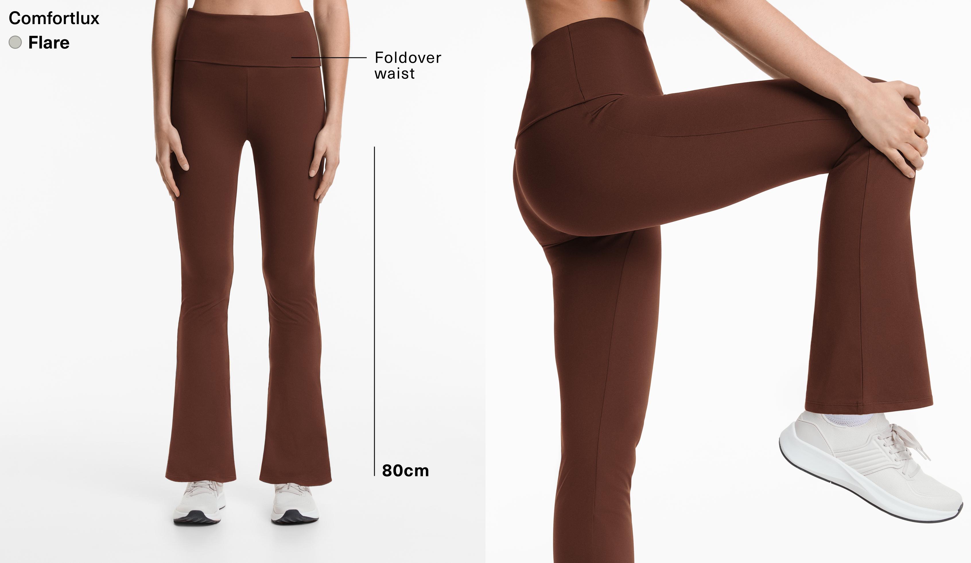 Foldover waist Comfortlux flare trousers - Sale