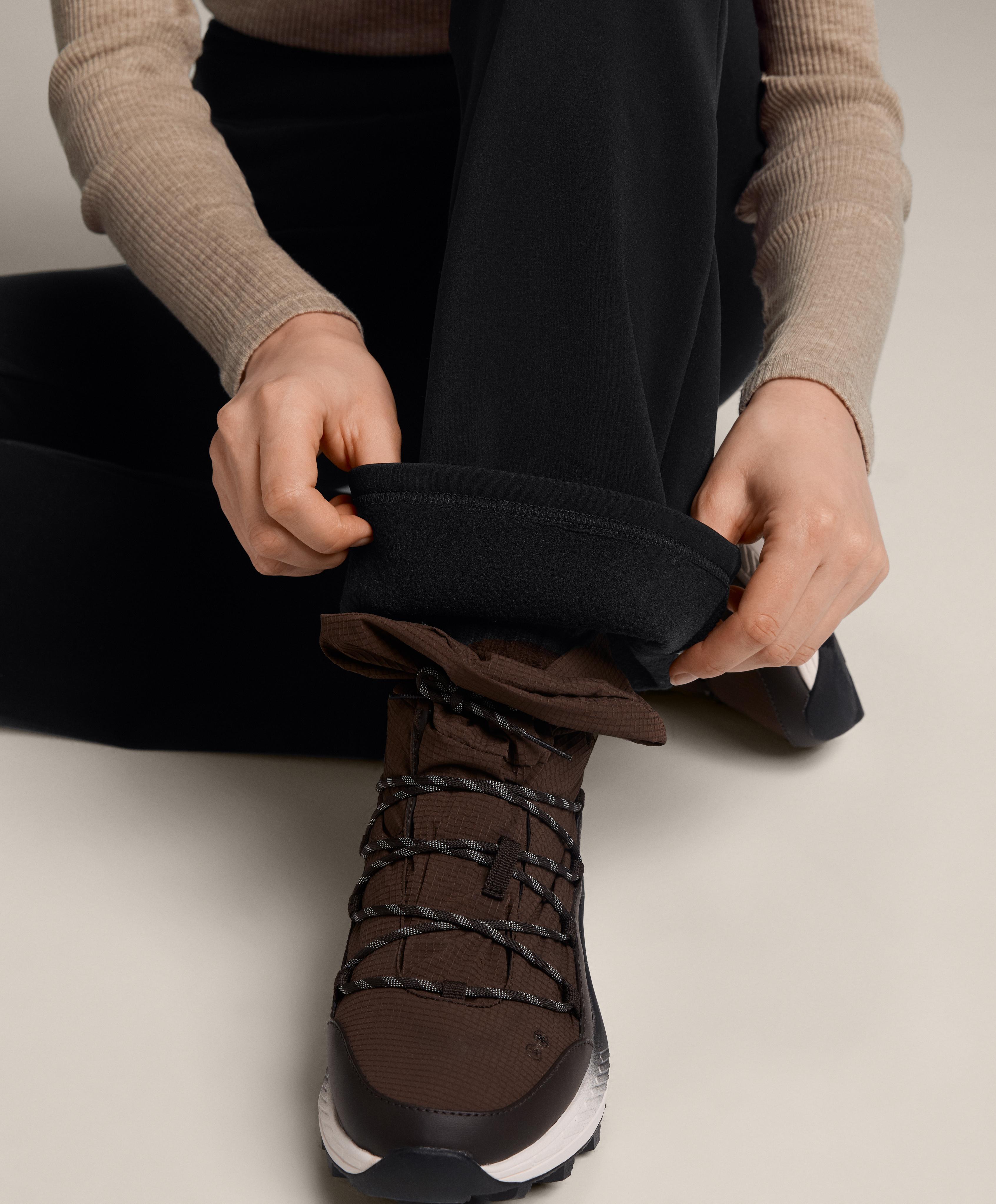 Flare extra Warm seamless super high rise trousers — BLACK