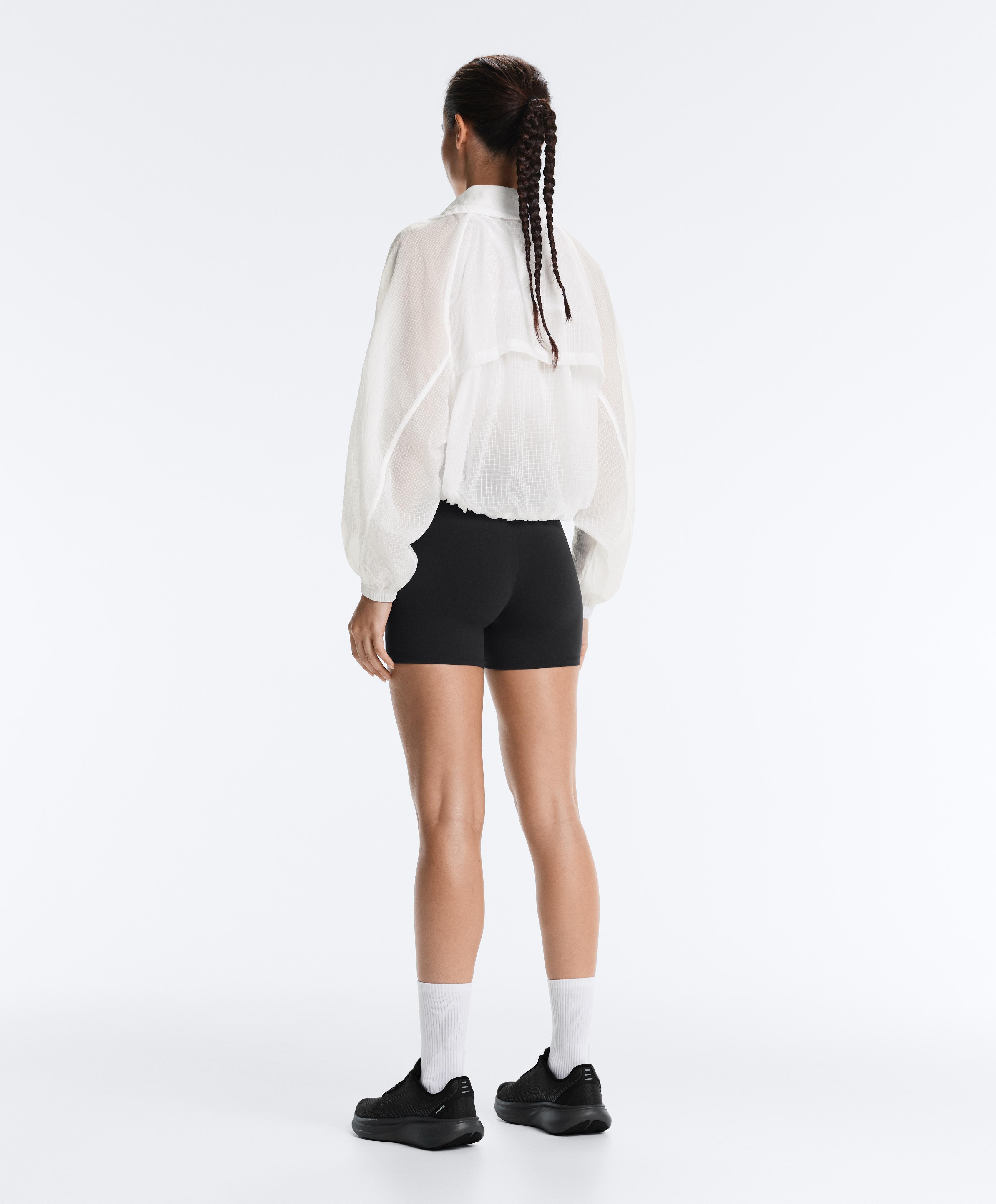 Check track jacket — WHITE